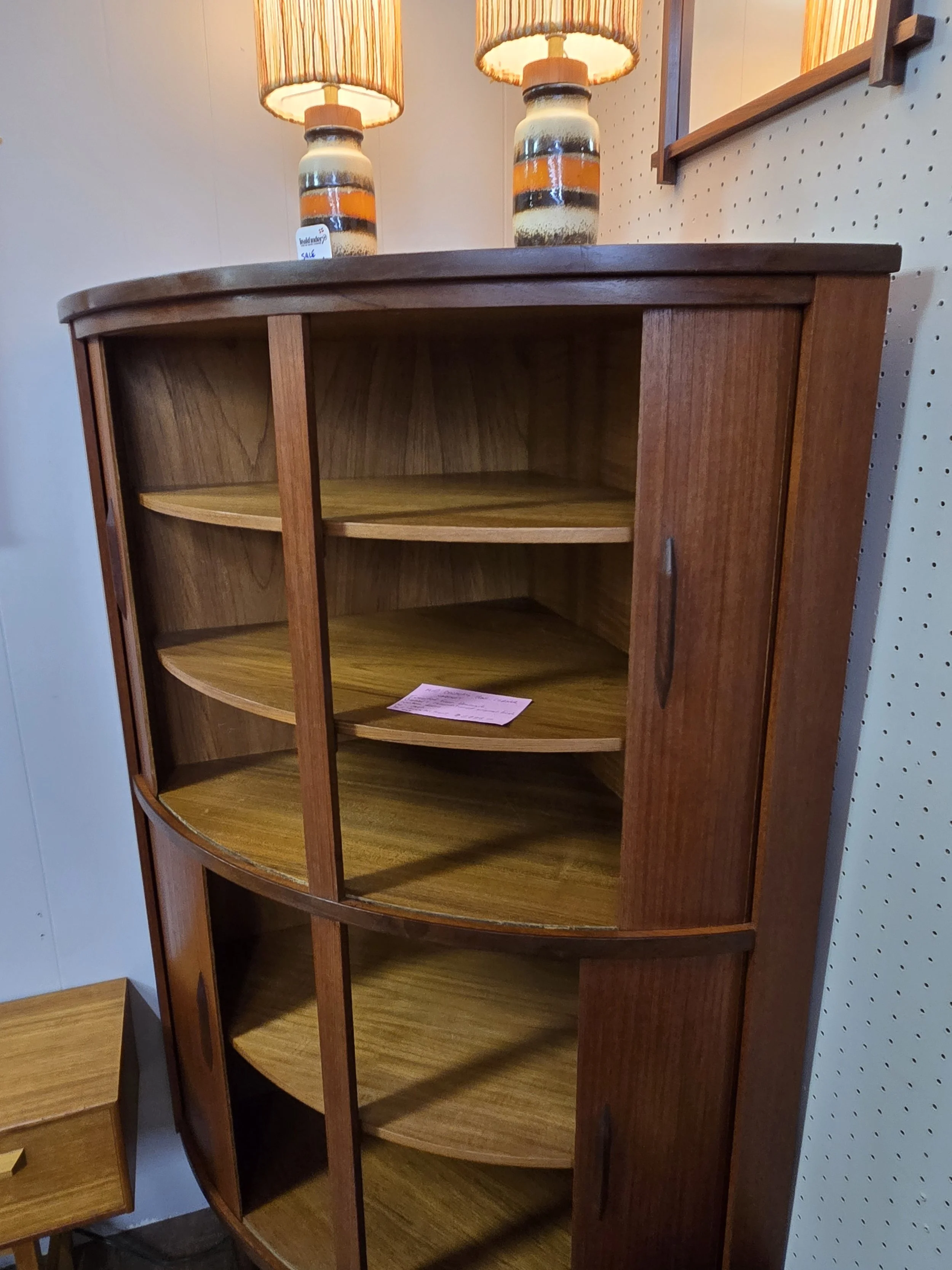 Mid century Danish Teak Corner Cabinet