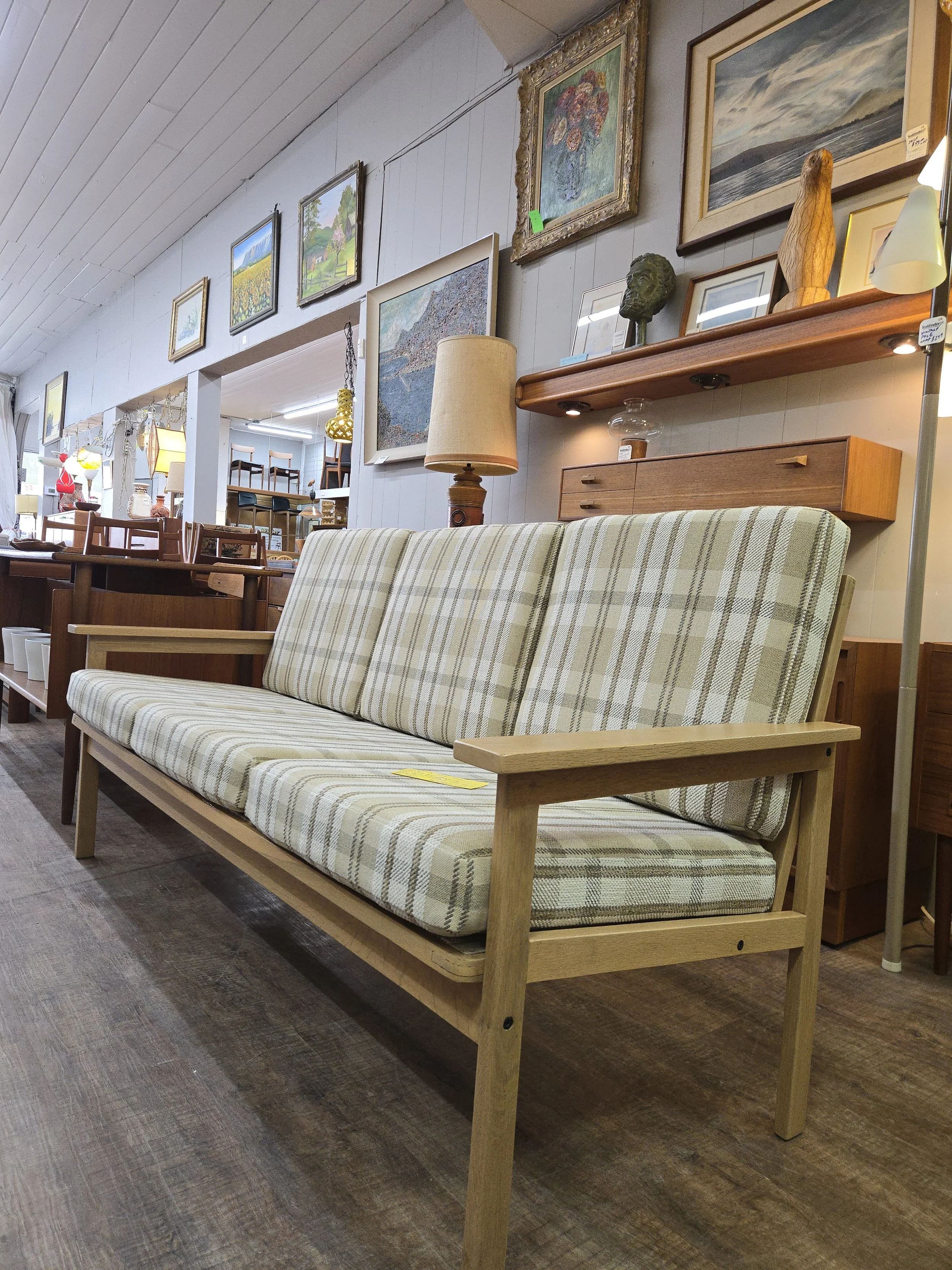 Vintage Danish Oak Sofa - 1960s