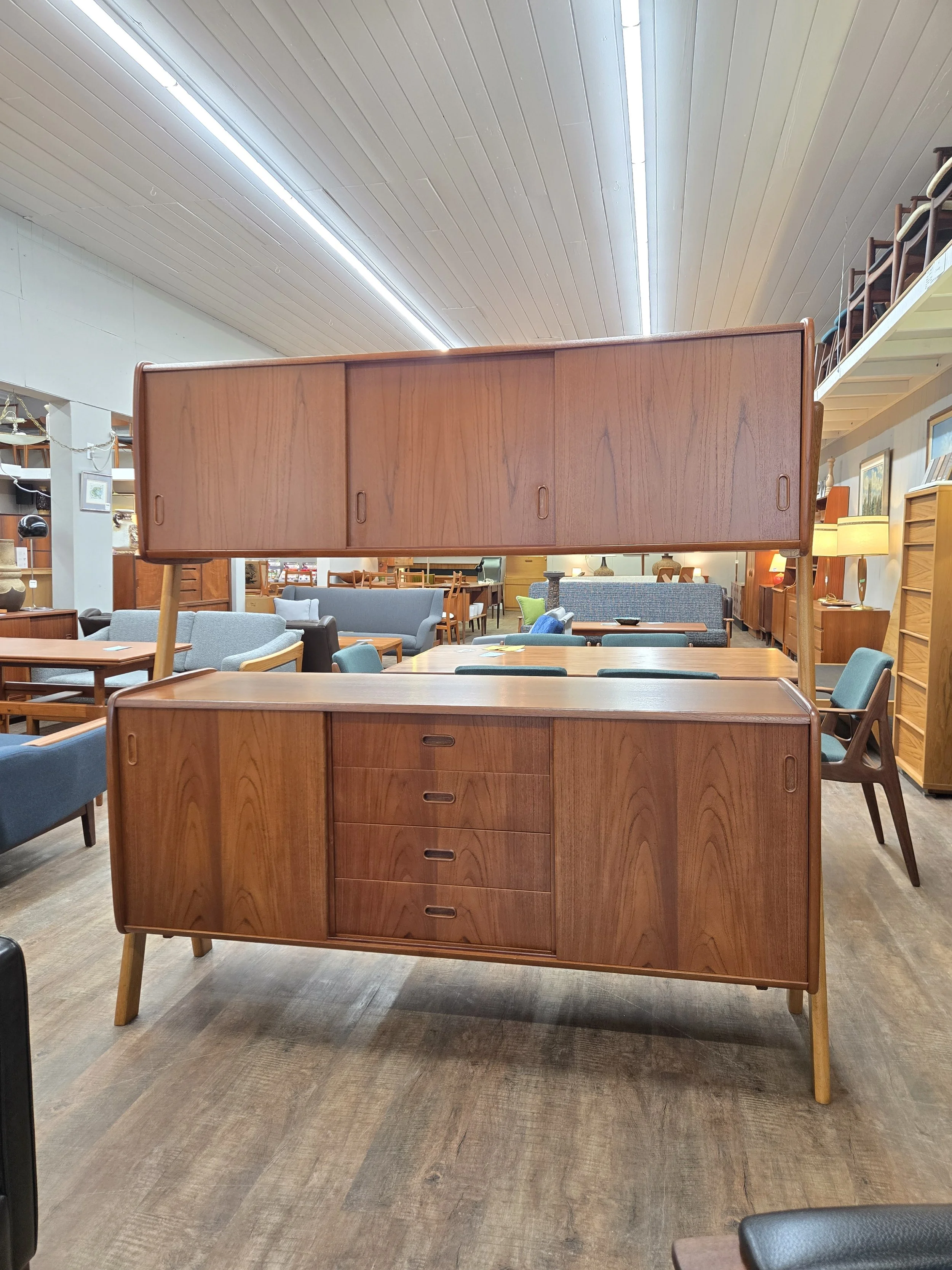 Teak Buffet and Hutch by Kurt Ostervig