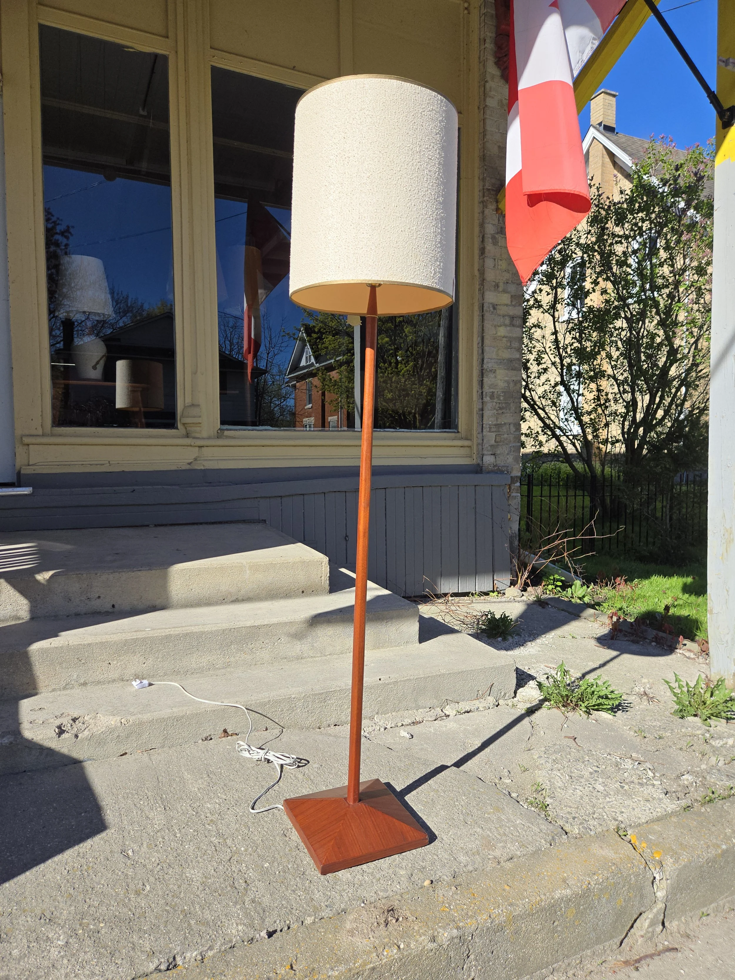 Vintage Danish floor lamp in teak