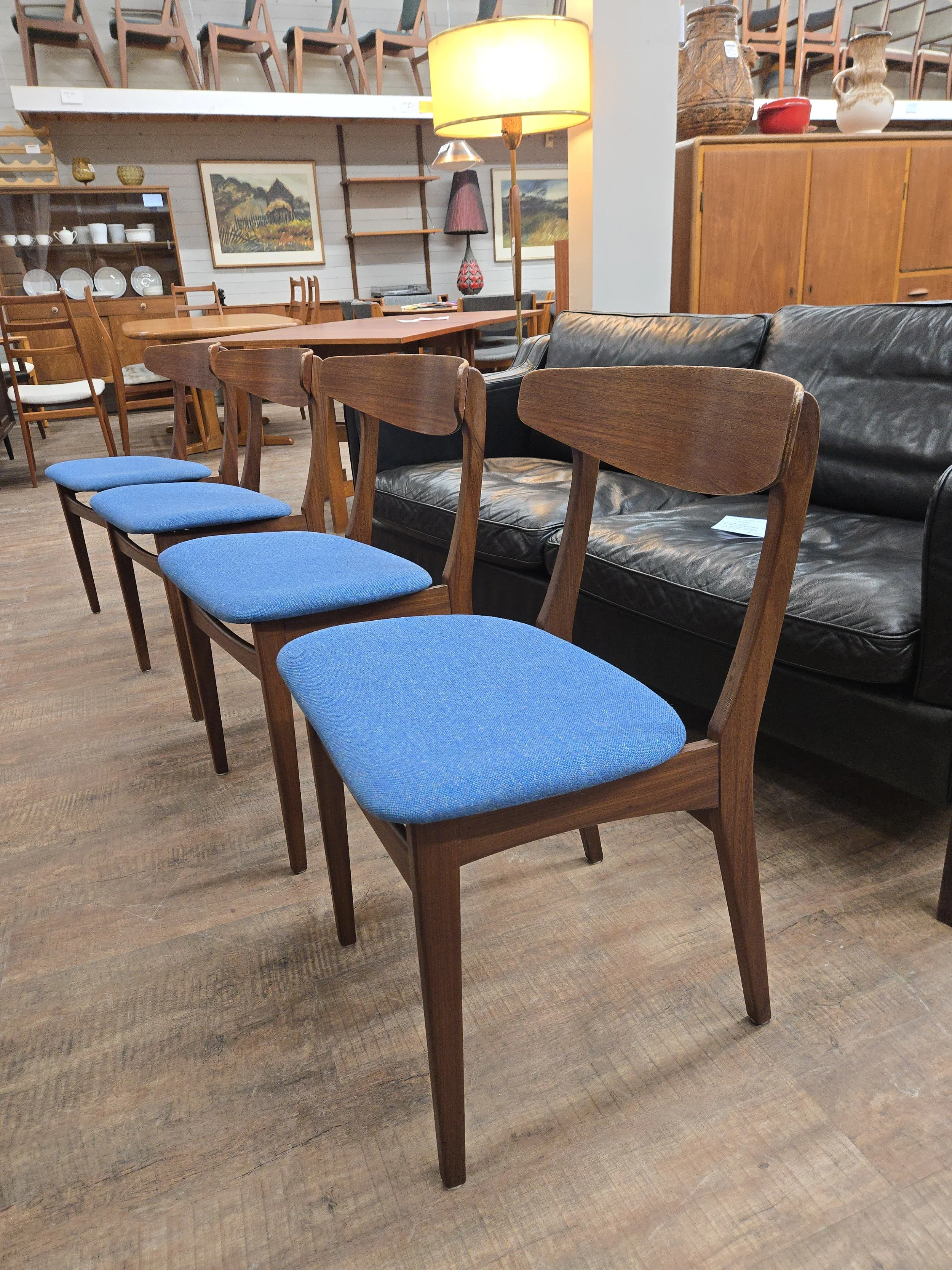 Mid-Century Modern Teak Dining Chair Set
