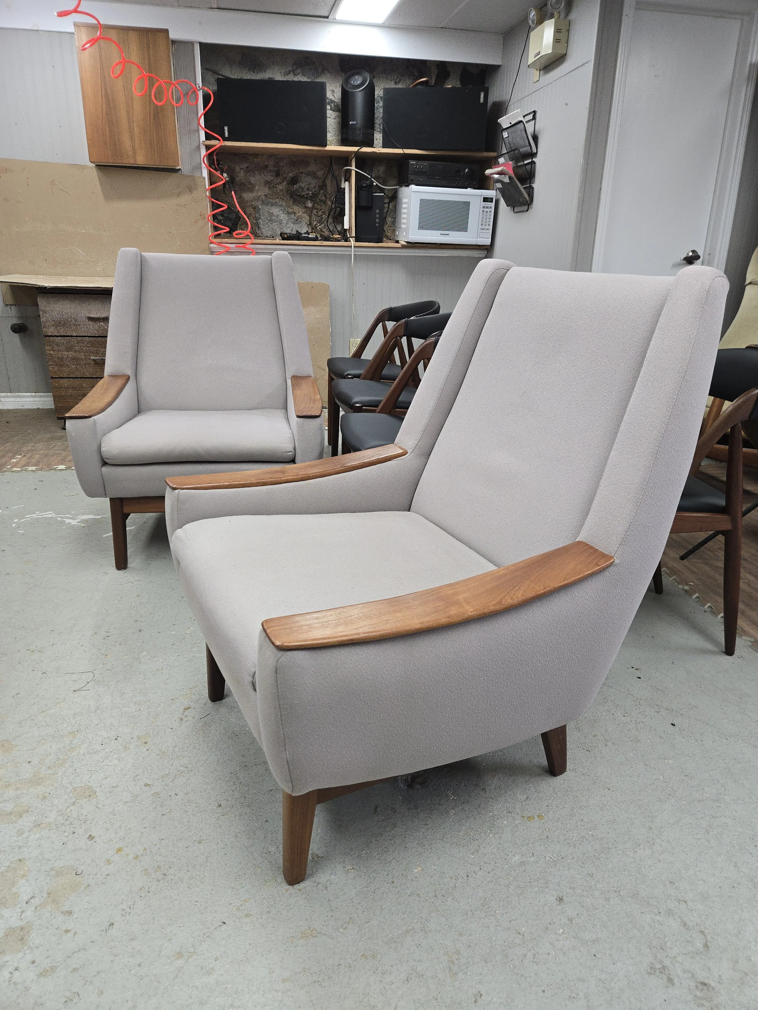 R Huber Highback Lounge Chairs