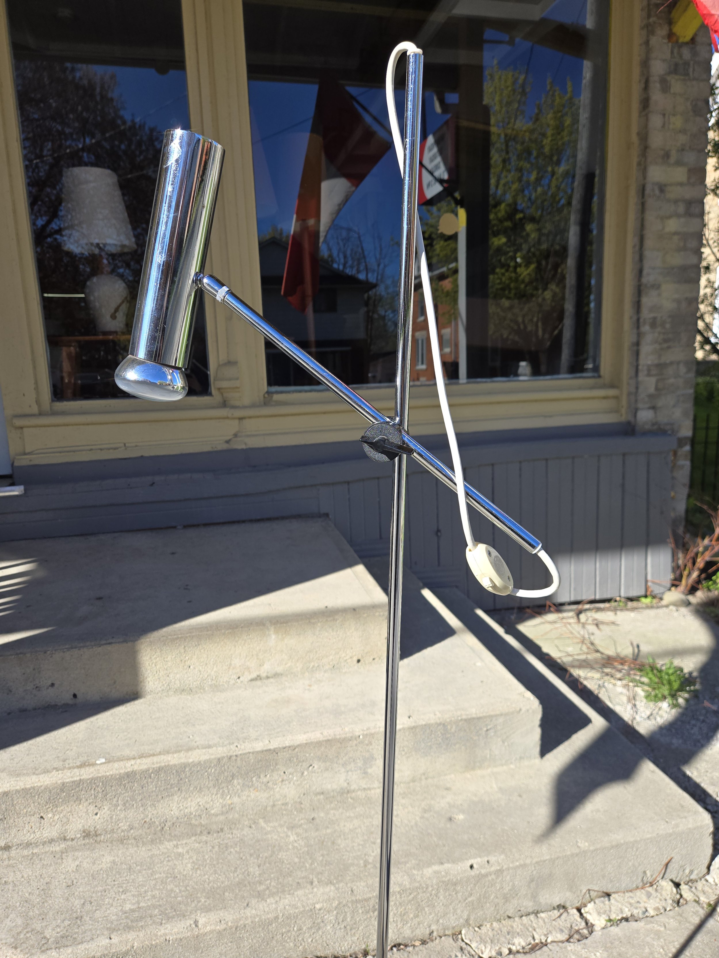 mid century modern chrome floor lamp
