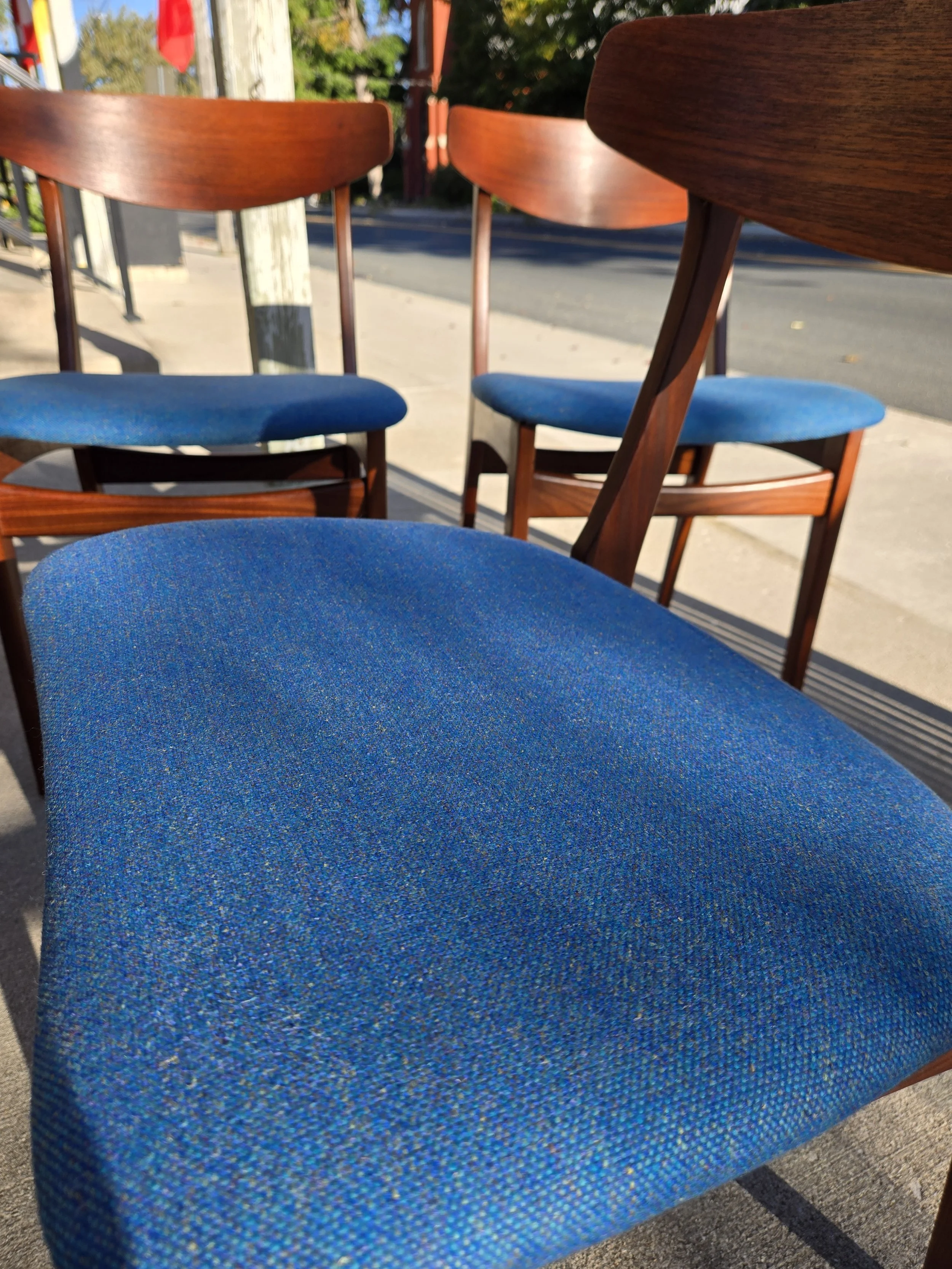 Mid-Century Modern Teak Dining Chair Set