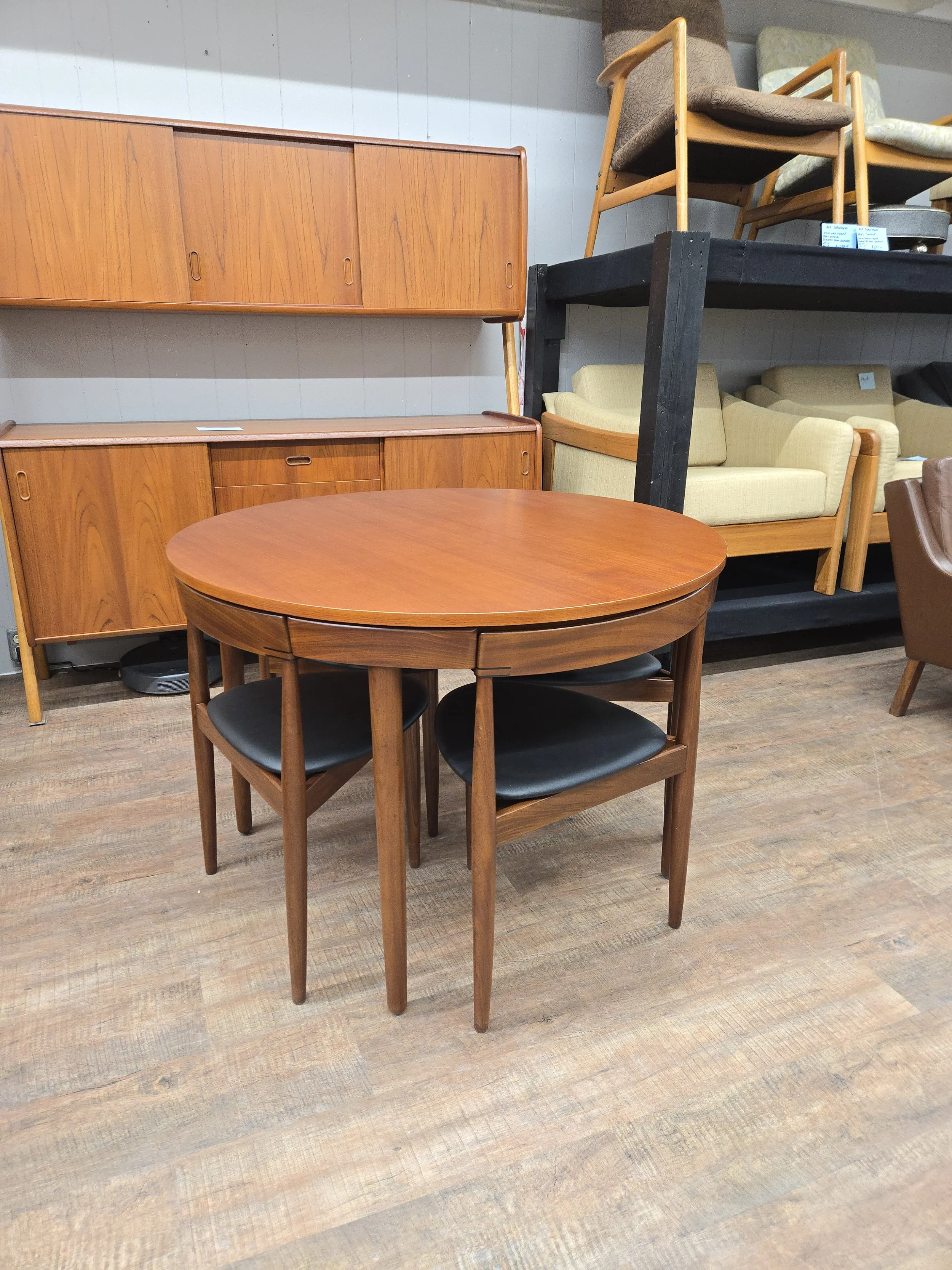 Hans Olsen Roundette Table Set in Teak
