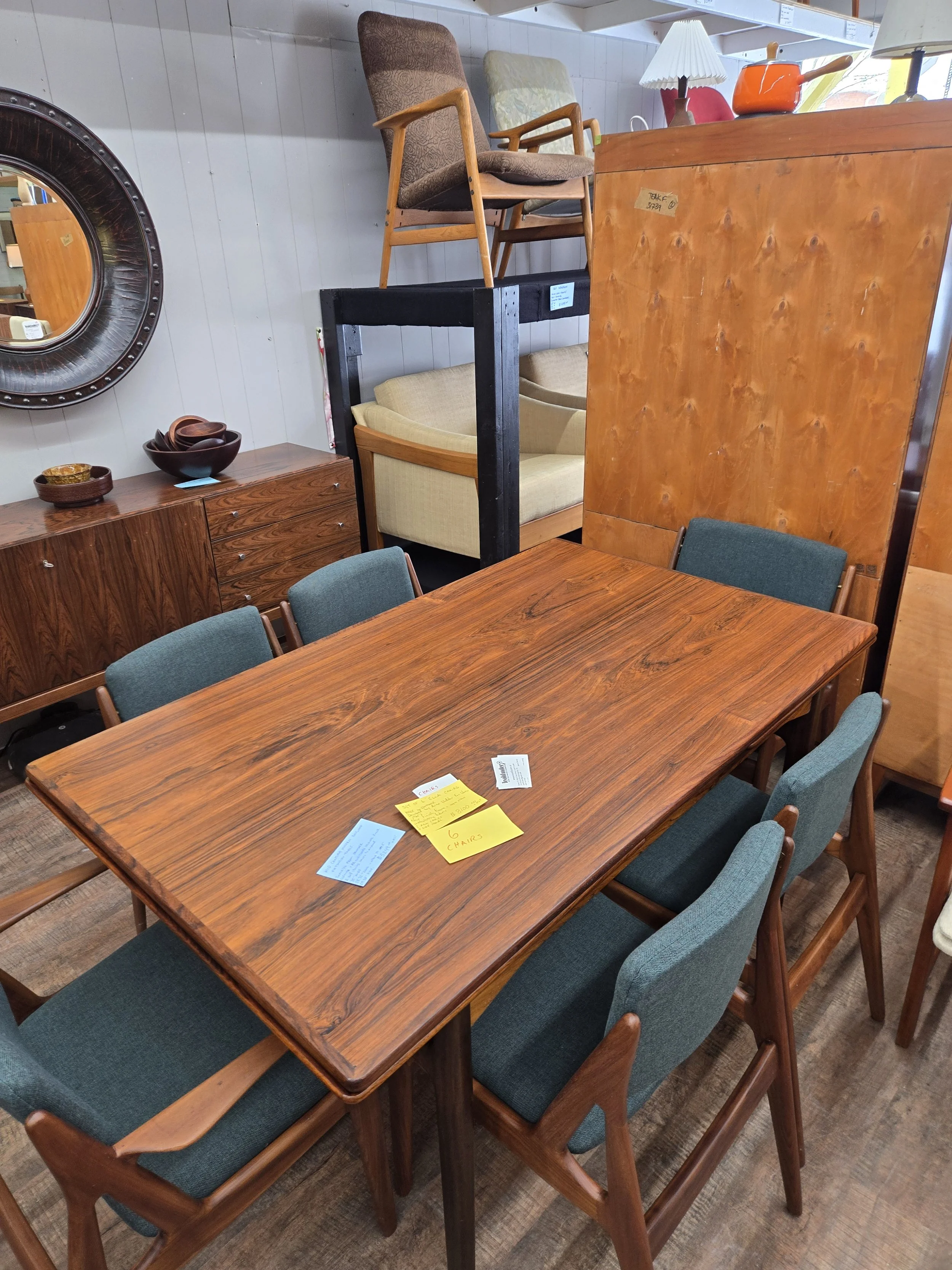 Mid Century Modern Danish Rosewood Extension Table
