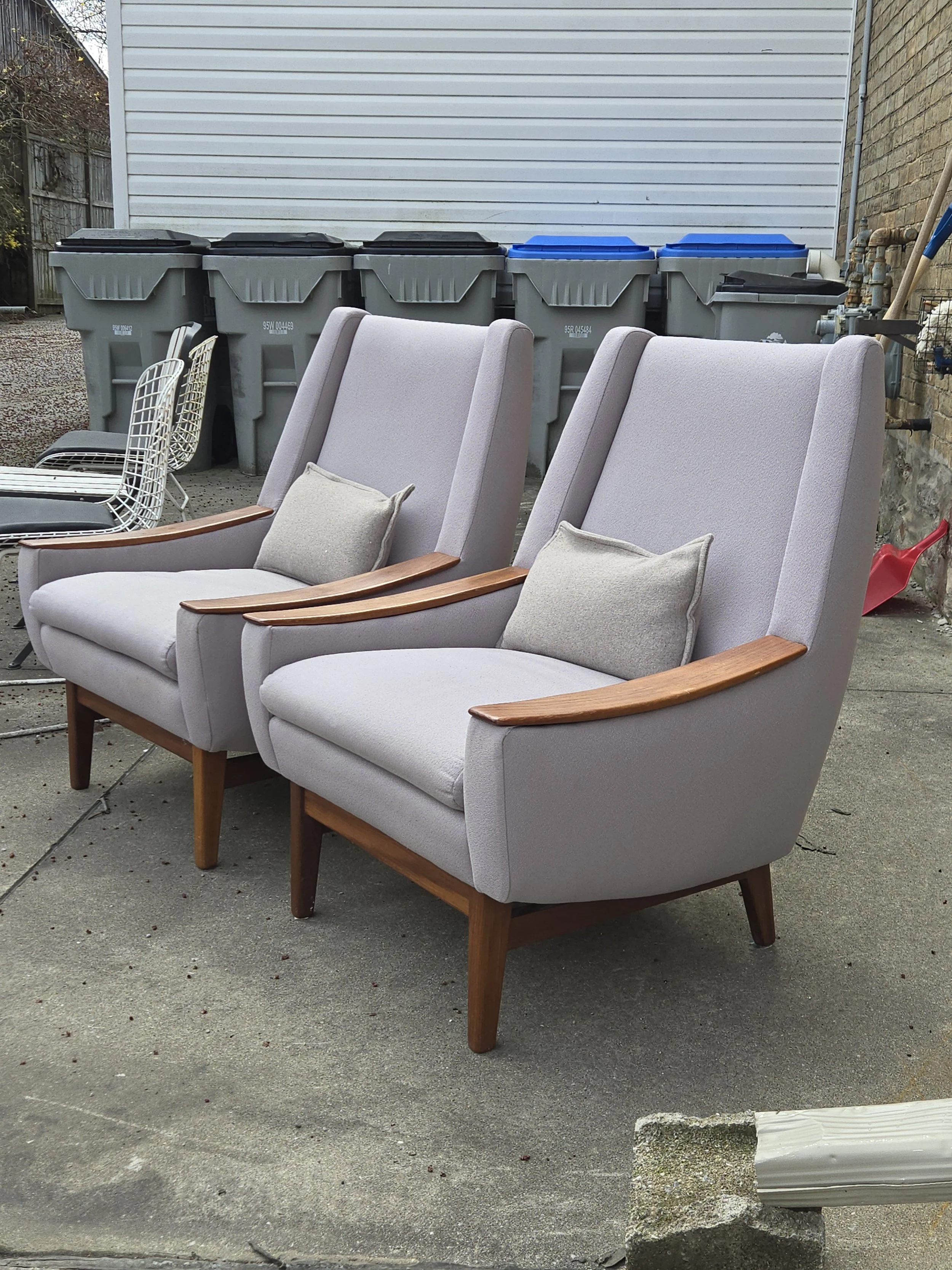 Vintage R Huber Highback Lounge Chairs