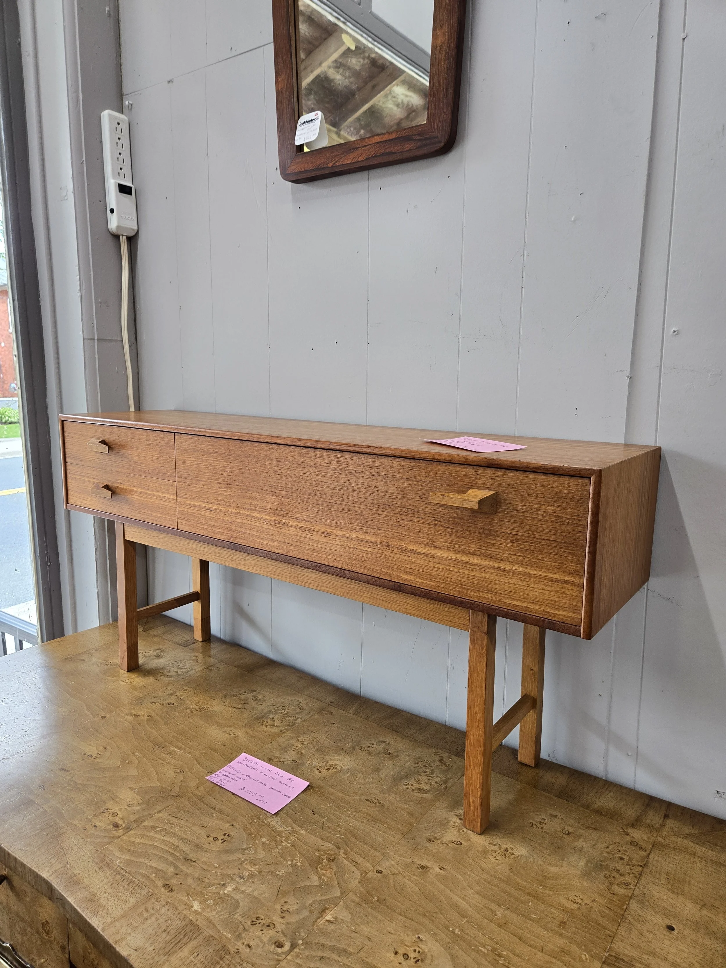 Petite Danish teak 3 drawer cabinet