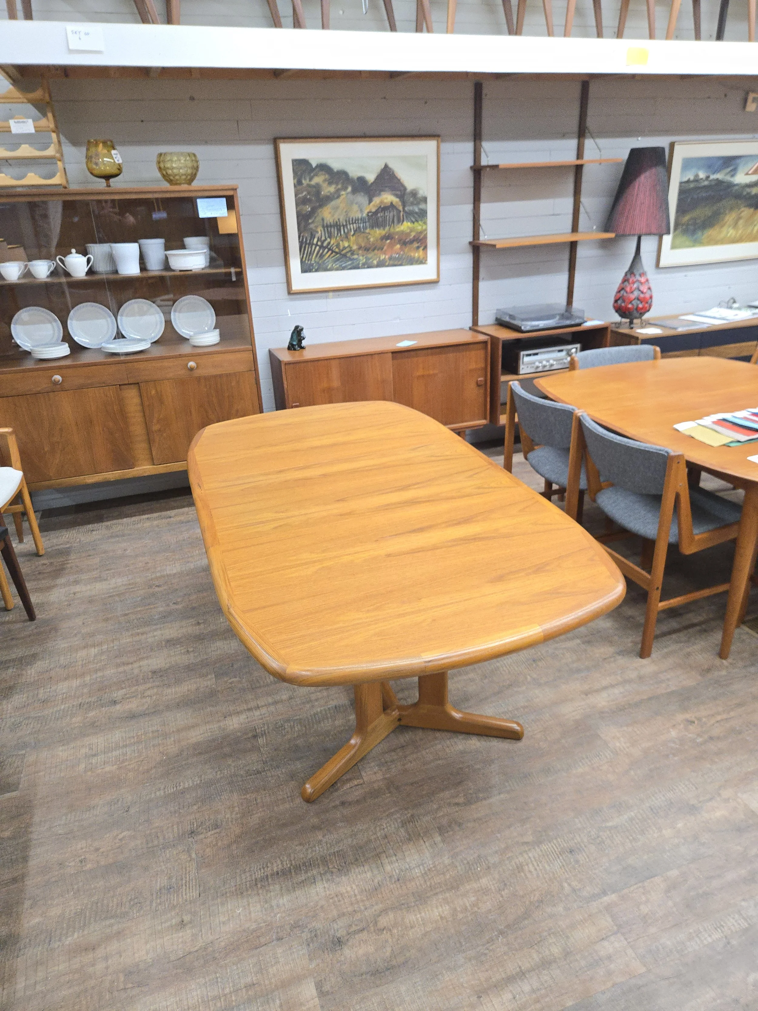 Oval Vintage Teak Dining Table with Eco Finish