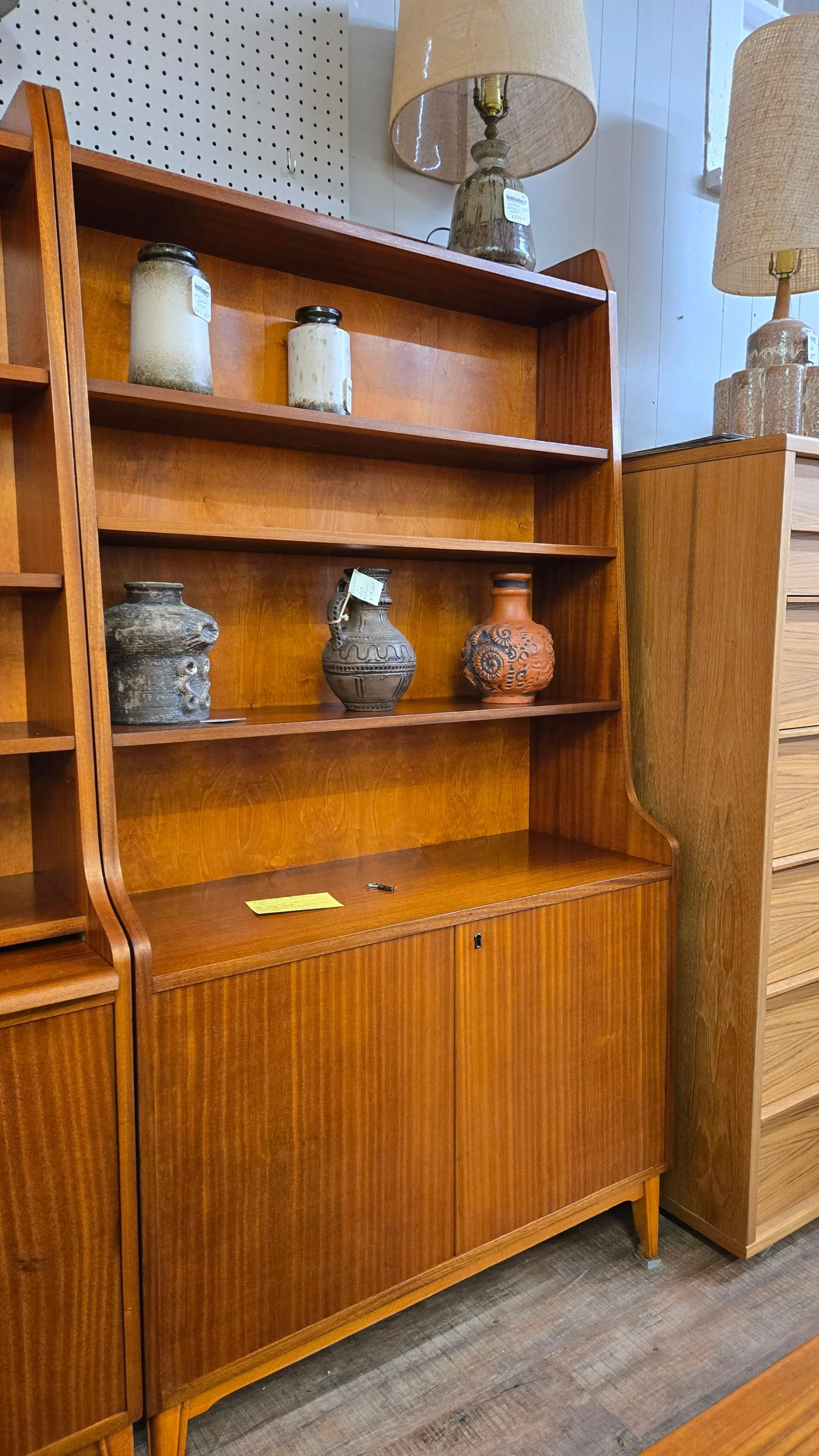 Mid Century Mahogany Storage bookcase