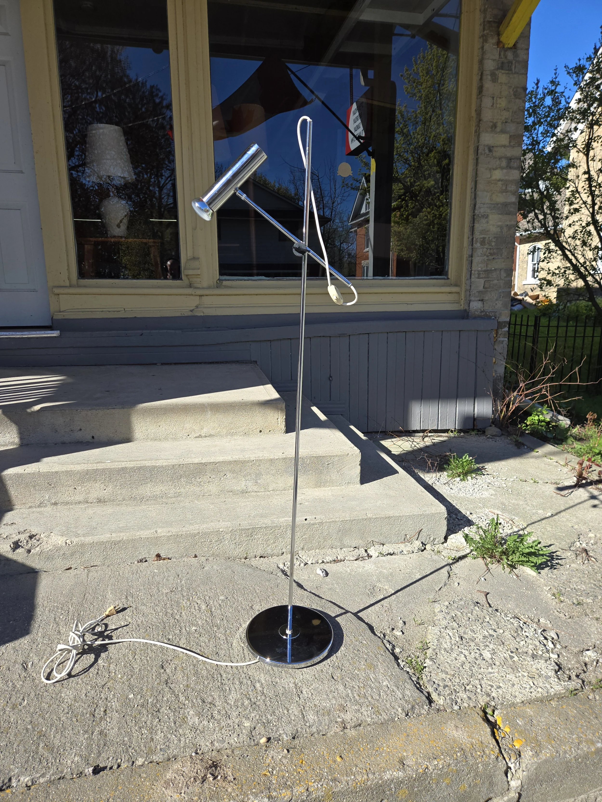 mid century modern chrome floor lamp