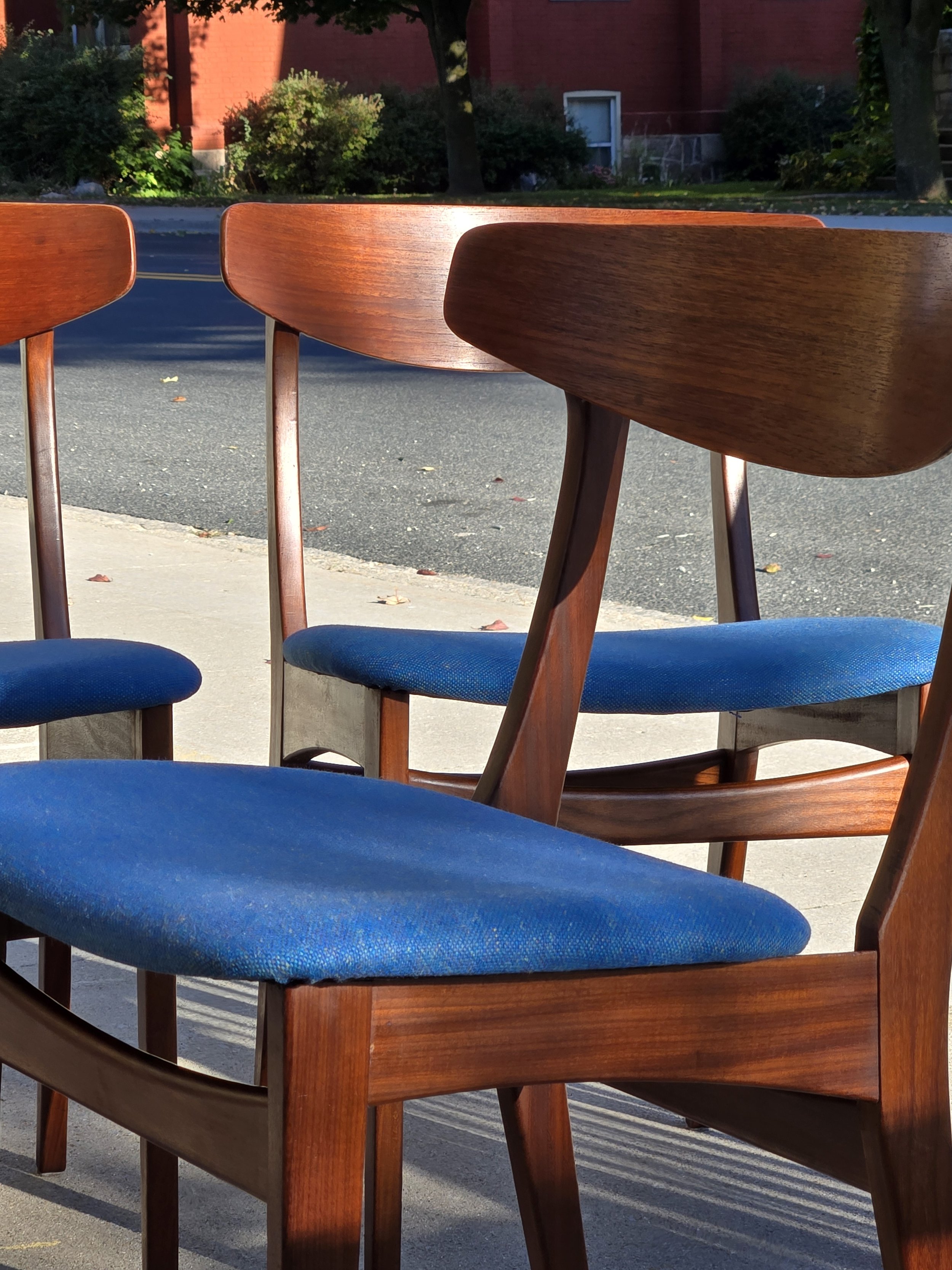 Mid-Century Modern Teak Dining Chair Set