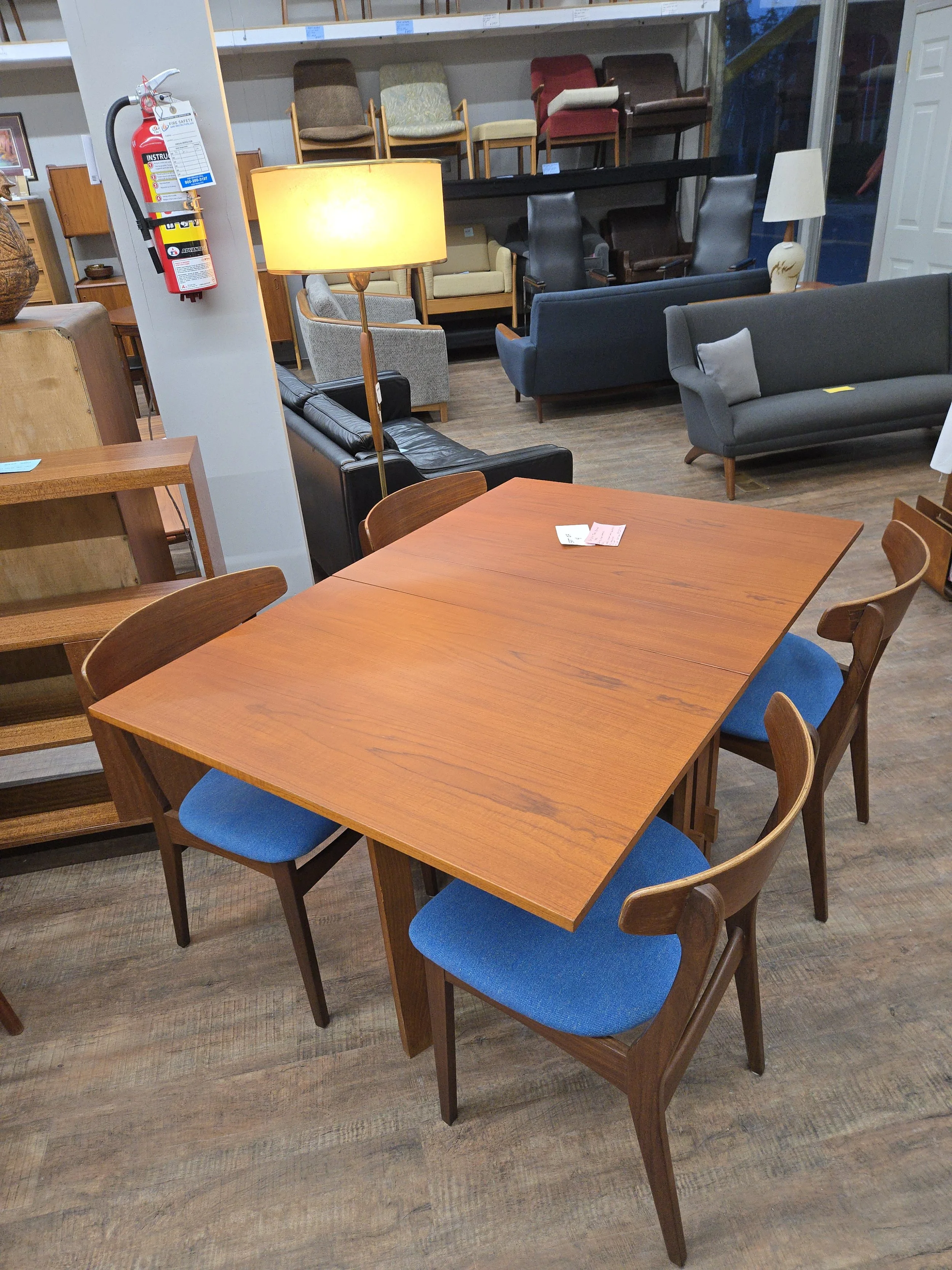 Vintage Teak Double Drop Leaf Dining Table