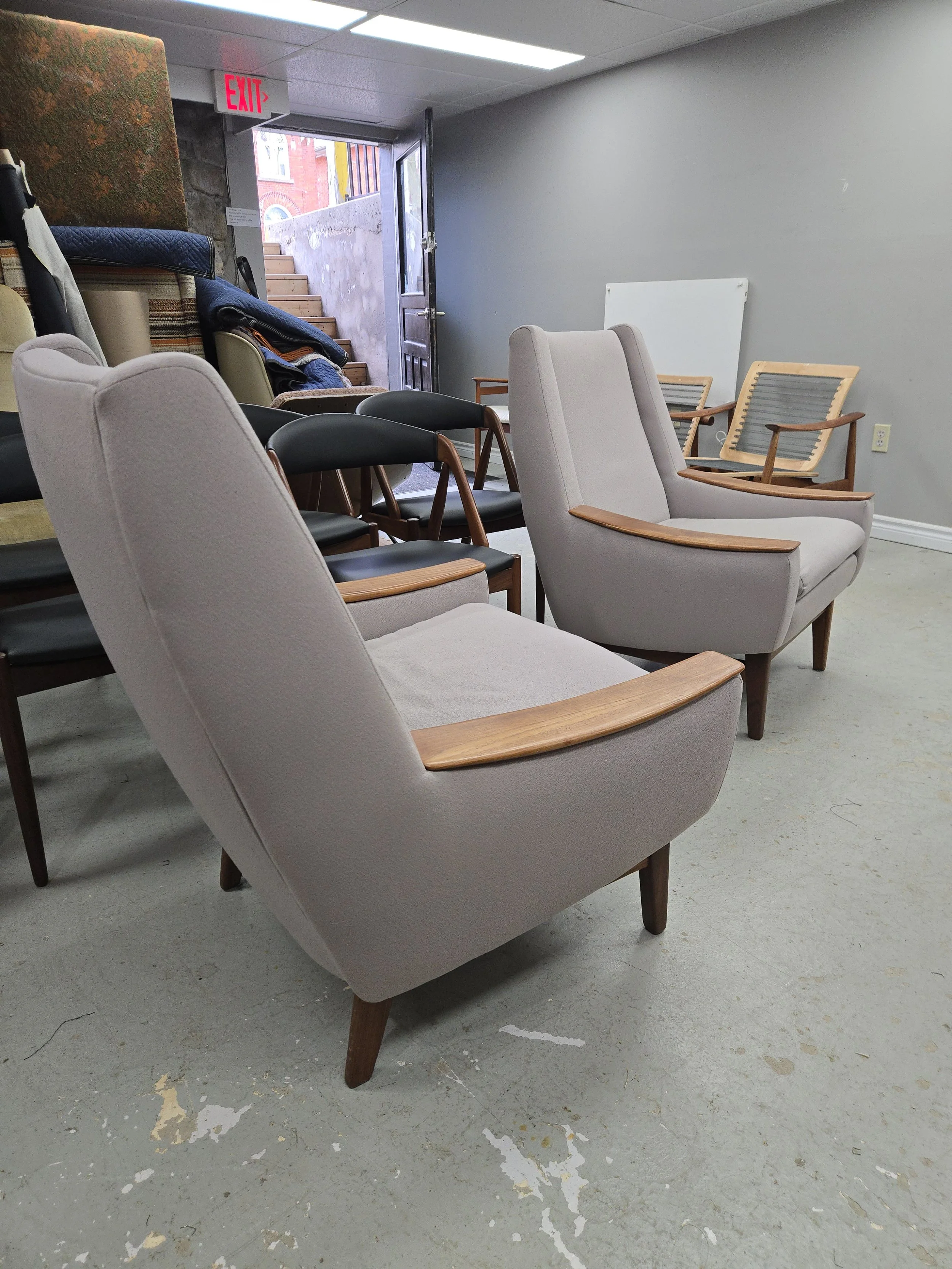 R Huber Highback Lounge Chairs