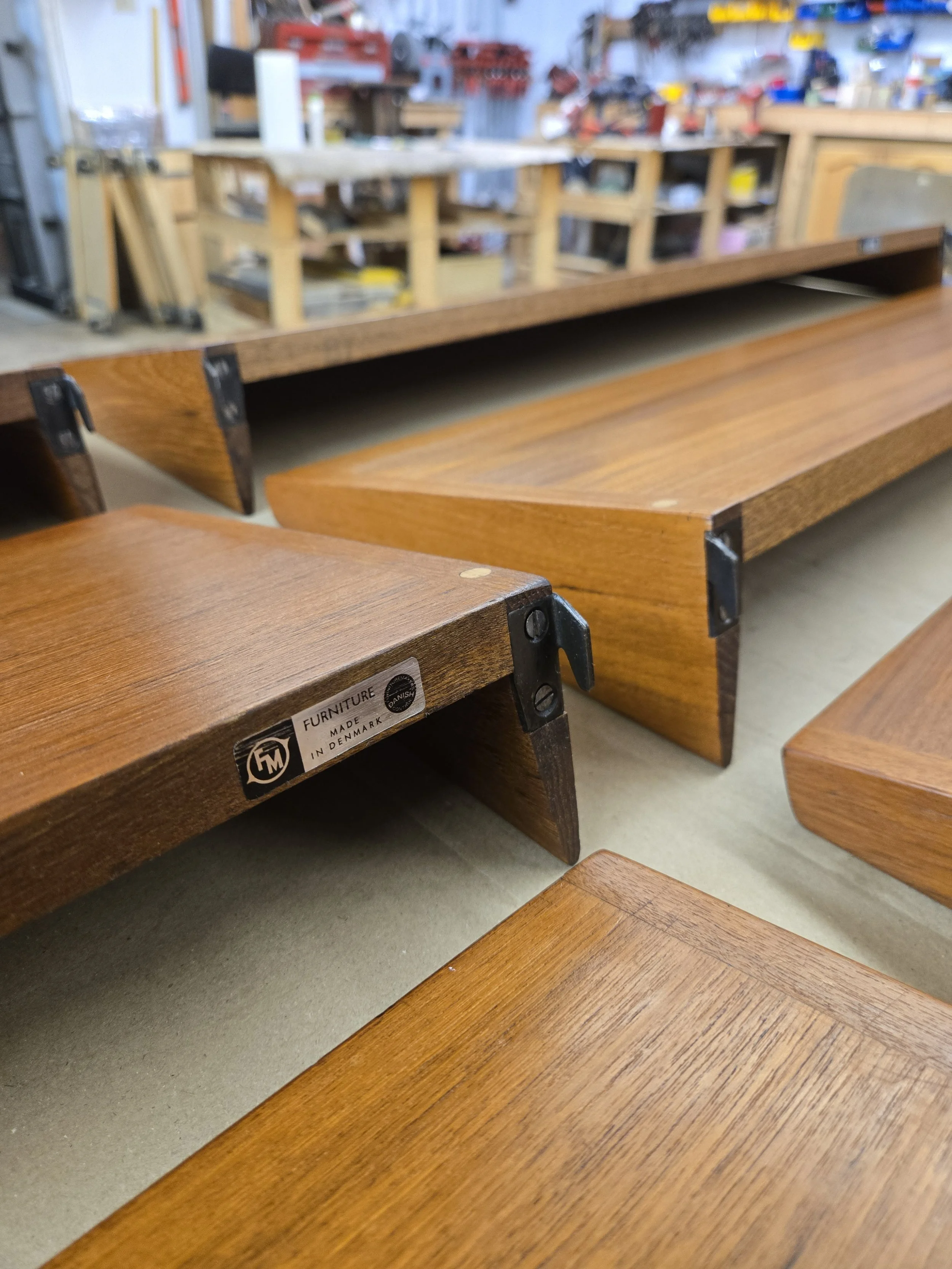 Danish Teak Wall System Shelves