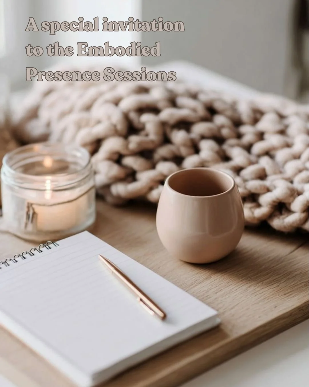 I&rsquo;m opening a few Embodied Presence Sessions. 

This is a one-time, spacious container for women who feel disconnected from themselves and need a place to slow down, breathe, and reconnect with what&rsquo;s true beneath the noise.

There&rsquo;