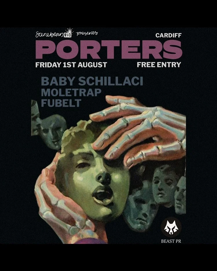 This Friday we come to @porterscardiff for the first time alongside @moletrap_ &amp; @fubeltcorp 

And Saturday we come back to the @bunkhouseswansea joined by @moletrap_ &amp; @the_sporks_uk 

Tickets via link in bio 
Get amongst it 💪

@scenebeannn