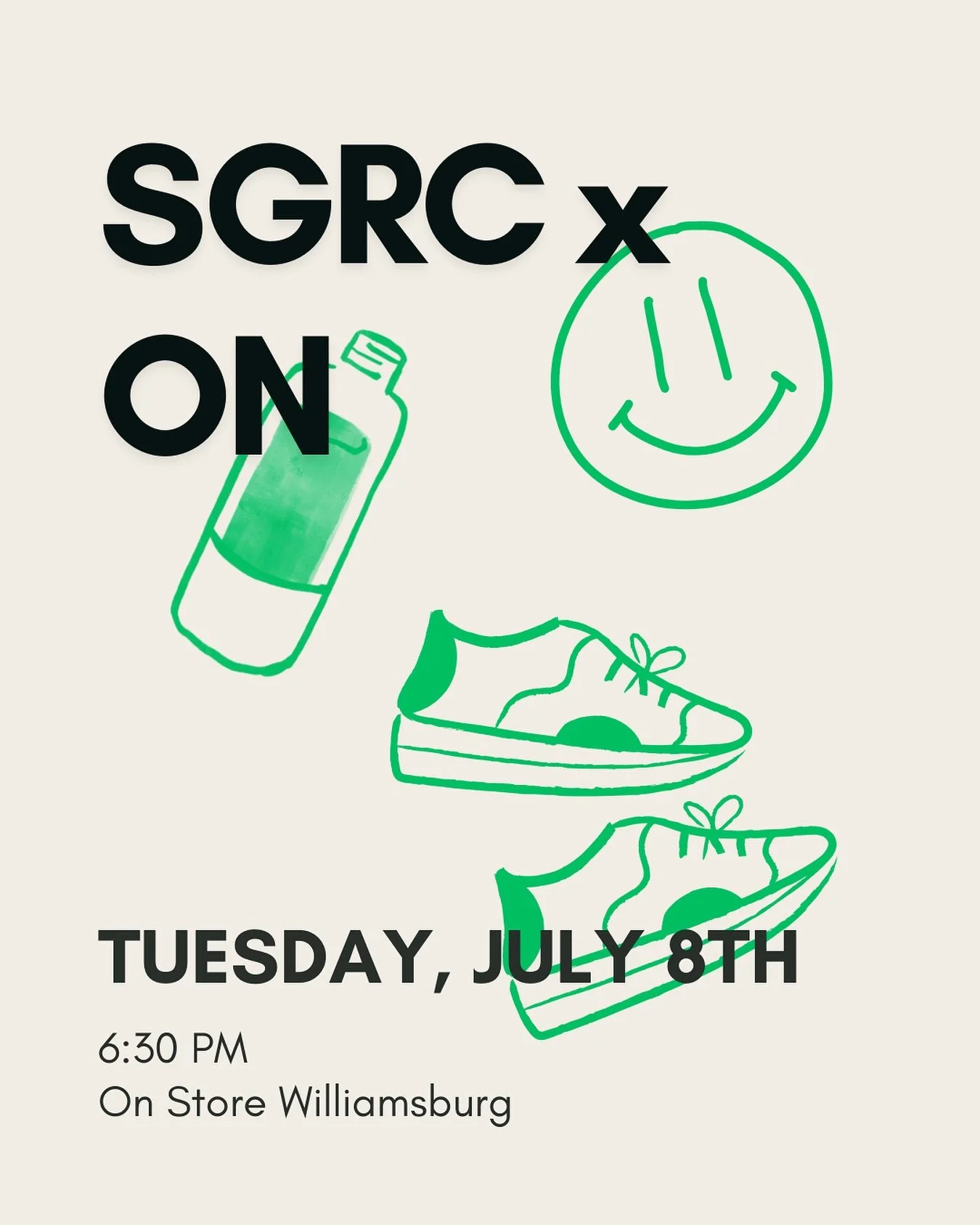we&rsquo;re hanging out with @on 😎😎😎 come join us at the On Store in Williamsburg at 6:30 this Tuesday for some chill miles &amp; grab a drink with us after!