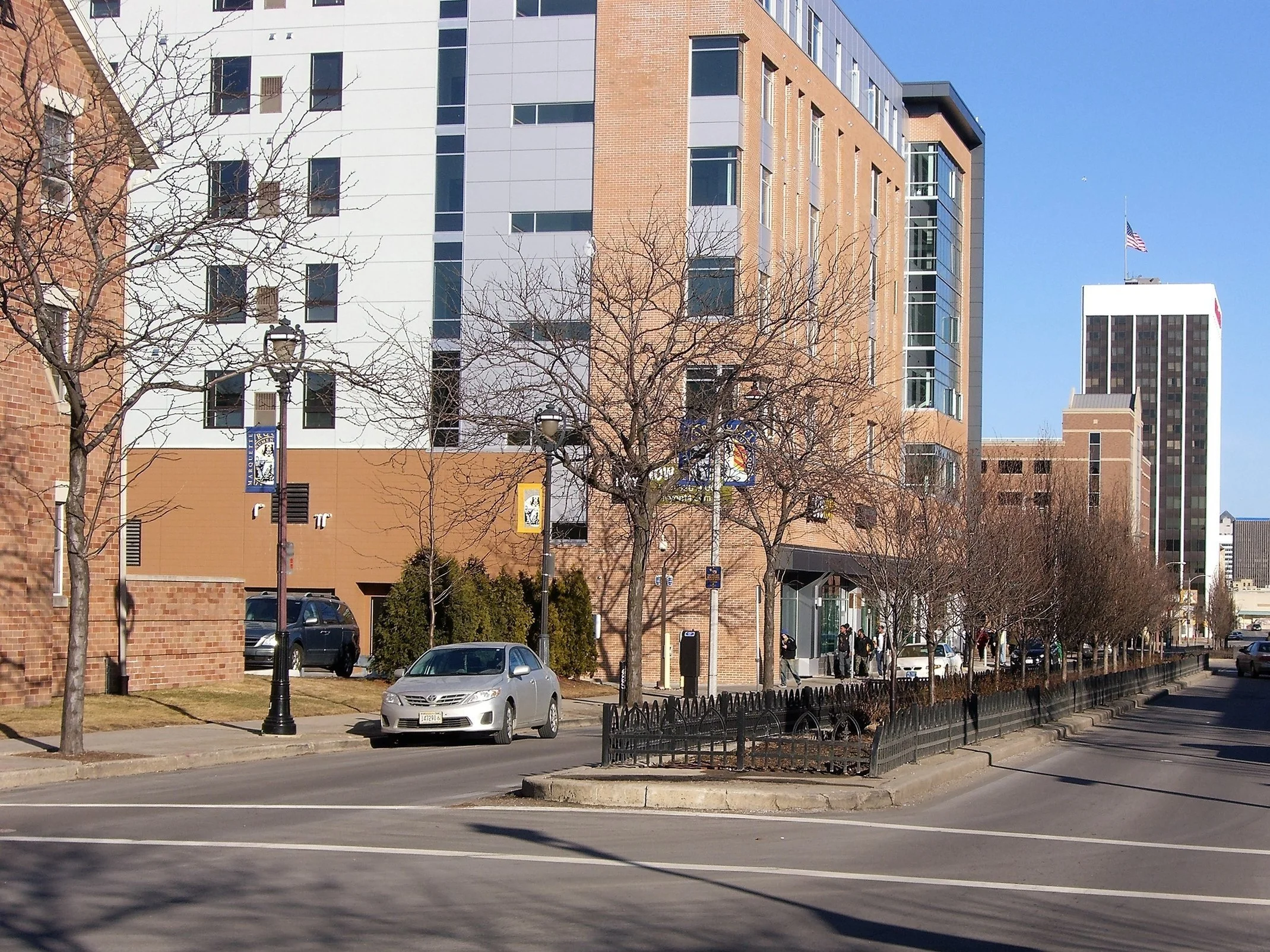 Traffic calming medians Marquette University