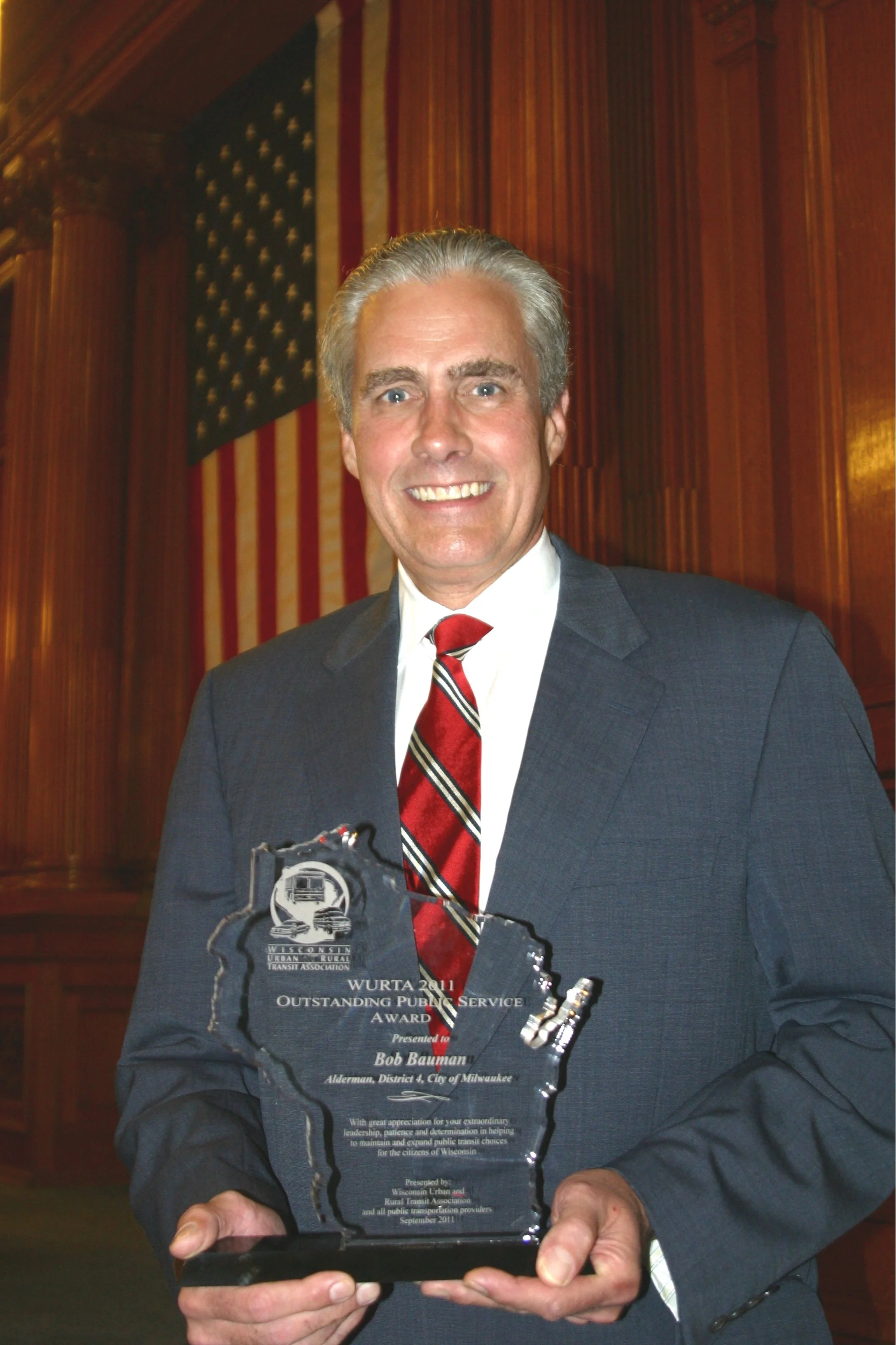 Alderman Bauman receives Transportation Award