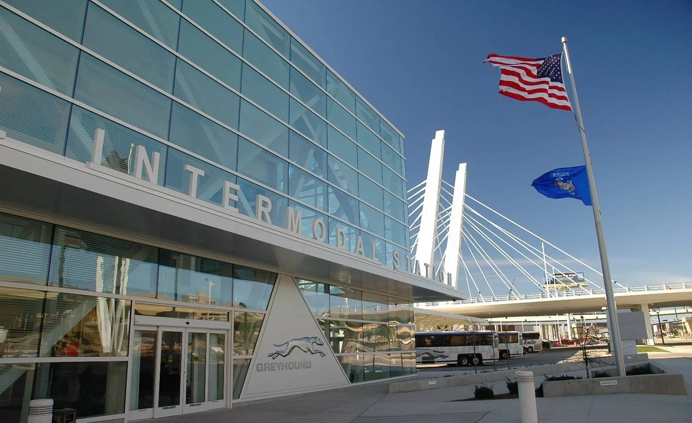 The newly renovated Intermodal Station