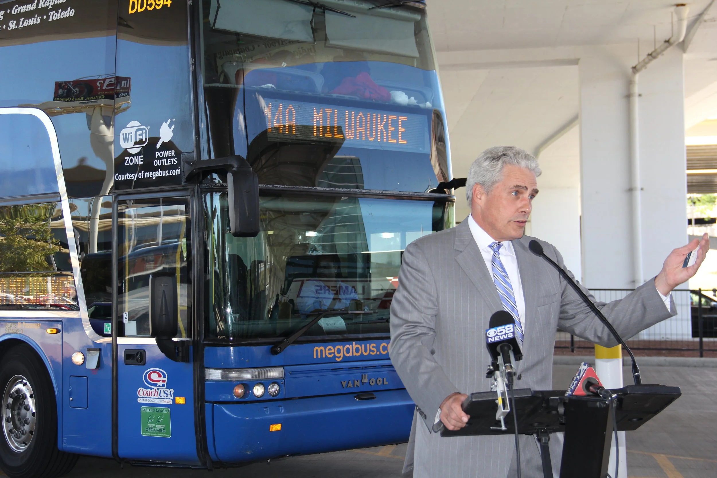 Ribbon Cutting Welcoming Megabus to Intermodal Station
