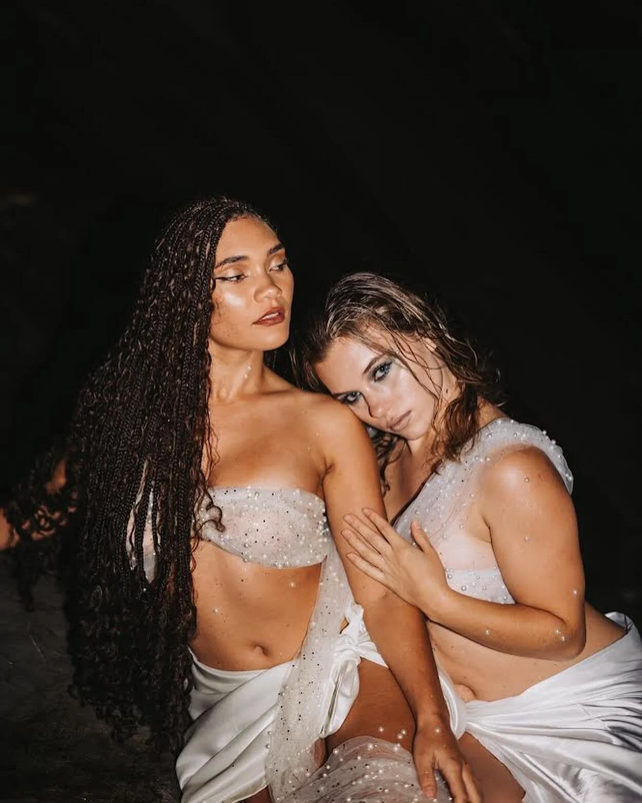 Beware the lure of a siren&rsquo;s call 🐚
 
 
 
 

📸 by @sarahpetrarca_ 

&bull;
&bull;
&bull;
&bull;
&bull;

#nightphotography #editorial #islandgirl #fashiondesigner #bohemianbraids #model