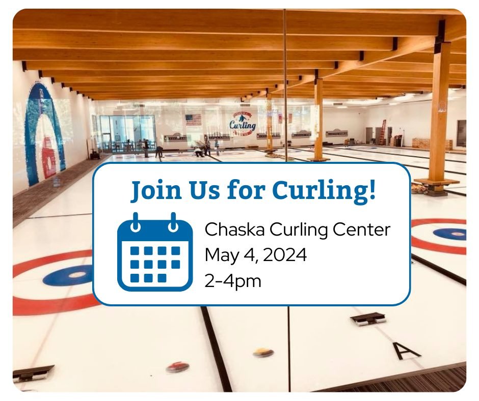 Join us for a fun afternoon of curling in Chaska on May 4. Learn about the sport and strategies, then enjoy on-the-ice instruction and the chance to compete against each other in a mini-game. We'll have drinks and appetizers too! Your entire purchase