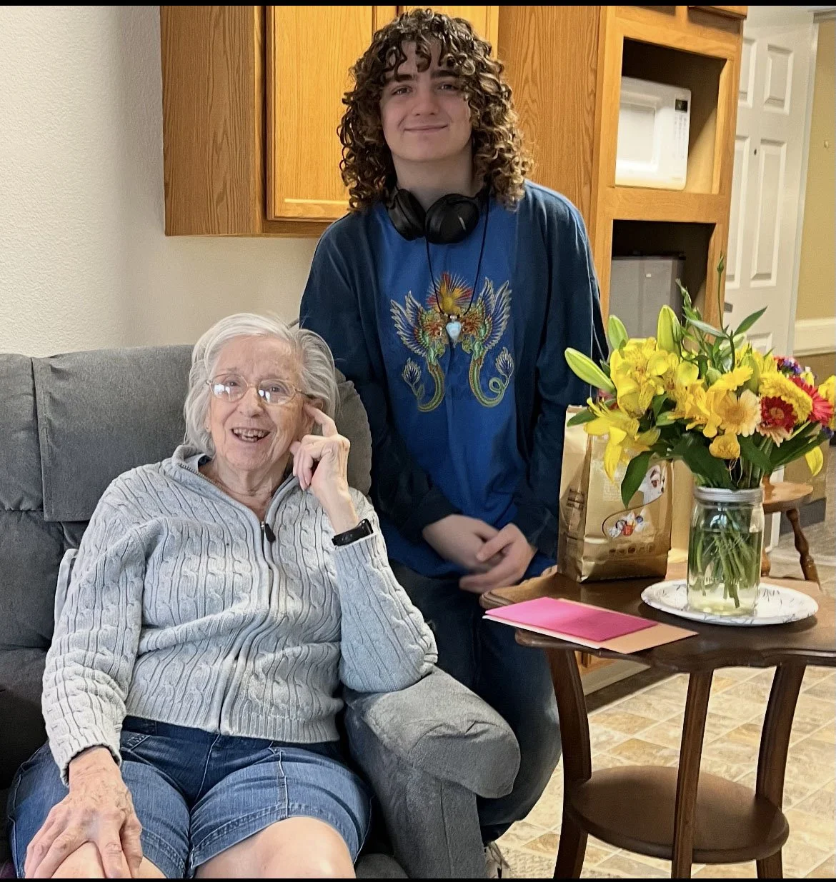 Joan Lundgren &amp; grandson Jack Weisenberg, HHS senior