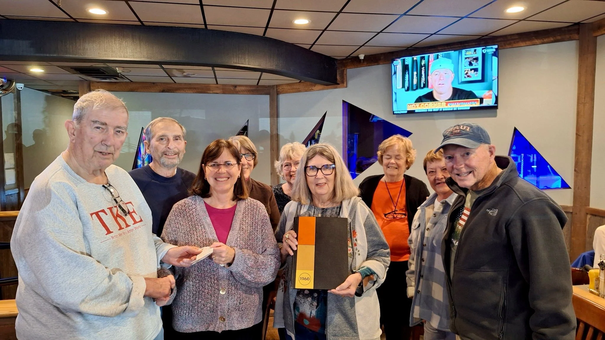 We love connecting with @hopkinsschools alumni. Recently, our Executive Director, Emily Wallace-Jackson, checked in with the Class of 1960. Char Murphy invited Emily to their monthly gathering, and the group presented HEF with a $1,119 check in suppo