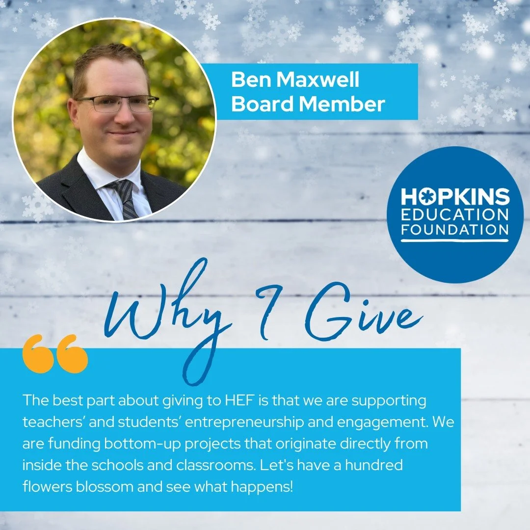 🌟 The season of giving is here! Please consider supporting Hopkins students and teachers by donating to fund classroom projects and enrich learning experiences. Every gift counts and can make a difference! Give at 🔗 in bio.