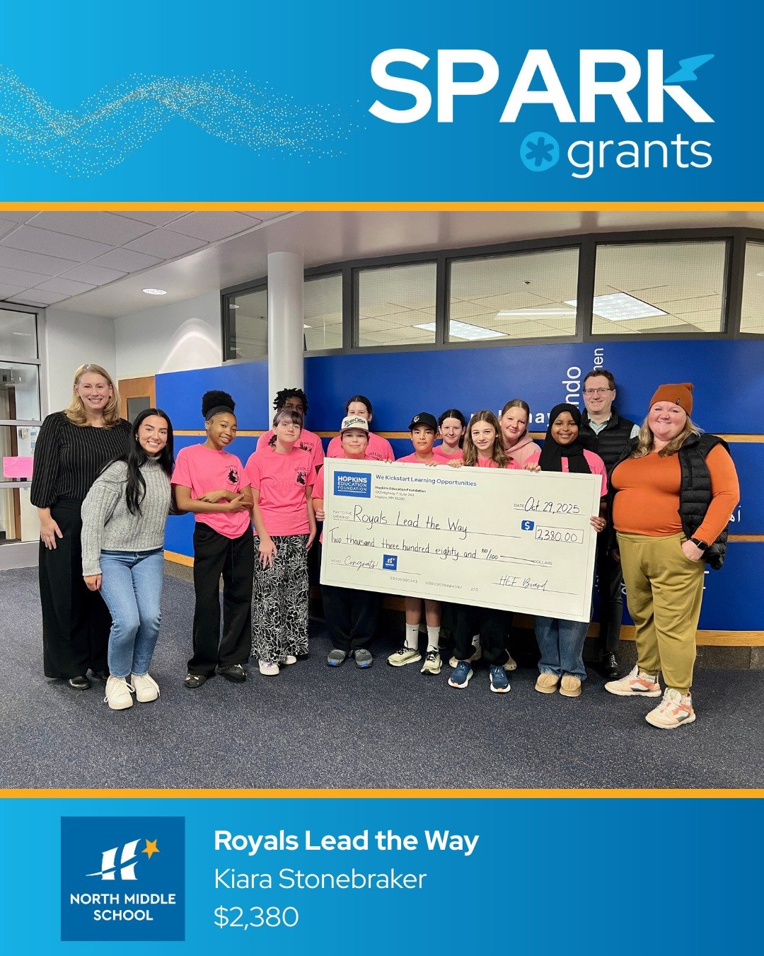 Spark Grant Spotlight: When asked why she supports the Hopkins Education Foundation, board member Kim Wolson shared that she loves helping make the "extra" endeavors happen and seeing photos and videos of grants in action. Well, we do too. 