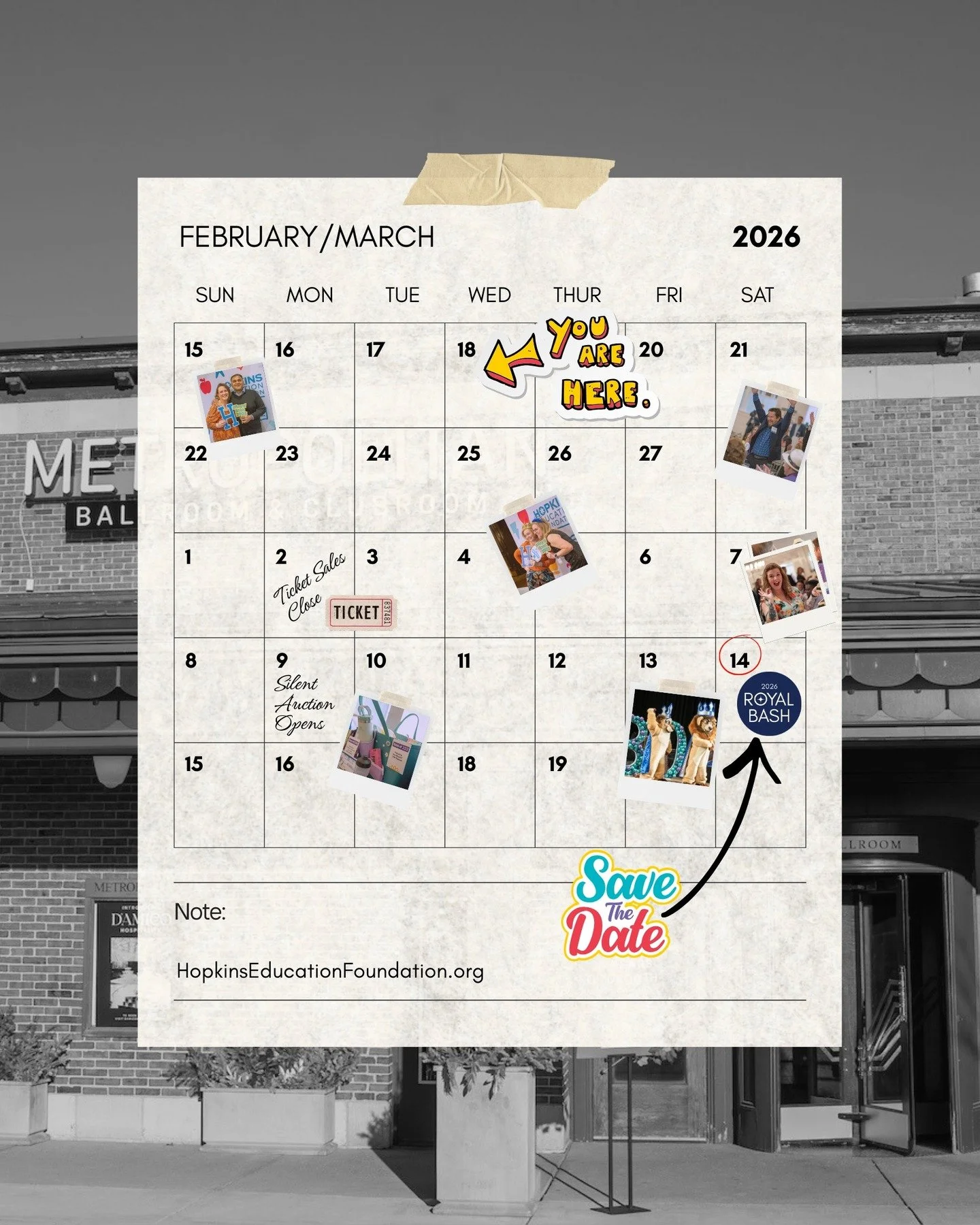 Tickets are on sale for Royal Bash 2026! Get yours NOW! March 14 is coming up faster than you think, and ticket sales close on March 2. We want to see you there! 
Link in bio.