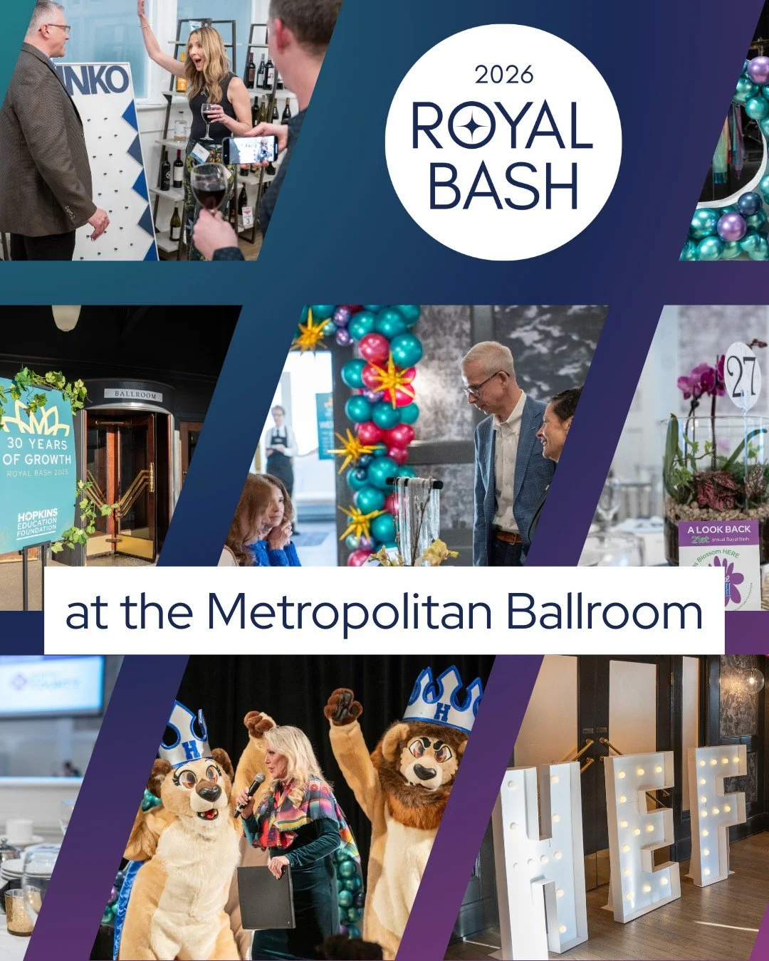ROYAL BASH ATTENDEES 🎟
We look forward to seeing you at the Metropolitan Ballroom in Golden Valley tomorrow. See the map here for a quick look at where you'll be headed. There's plenty of free parking on site. Happy hour begins at 5:30 p.m., with ti