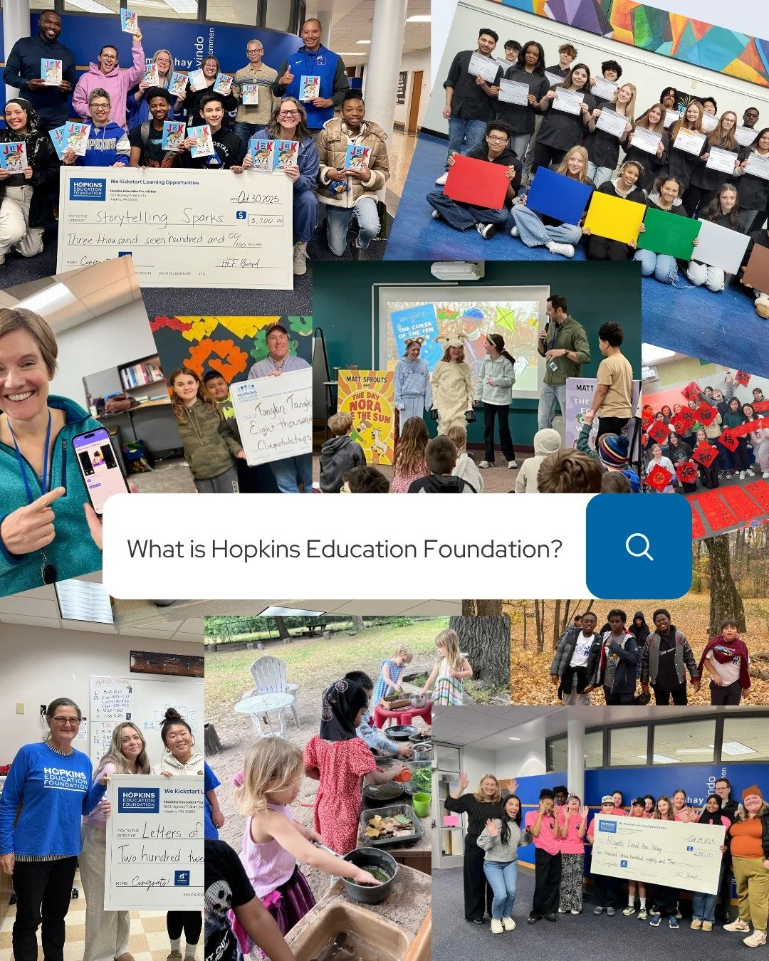 What is the Hopkins Education Foundation? We've got some new followers, thanks to the #HopkinsStrong Relief Fund and our recent Royal Bash gala, so we wanted to pause to remind everyone what we do at HEF and how that benefits @hopkinsschools students