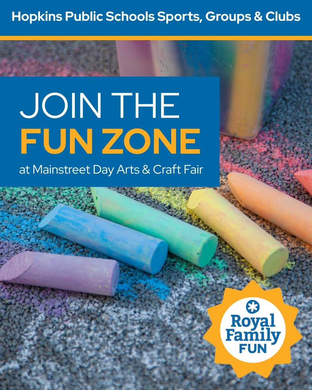 📢 Calling all @hopkinsschools teams, clubs, and groups!!! Join us in the #RoyalFamilyFunZone at @mainstreetdayhopkins on May 16. Set up free activities for kids and engage with the community in full or half-day slots. Much like Royal Family Fun Day,