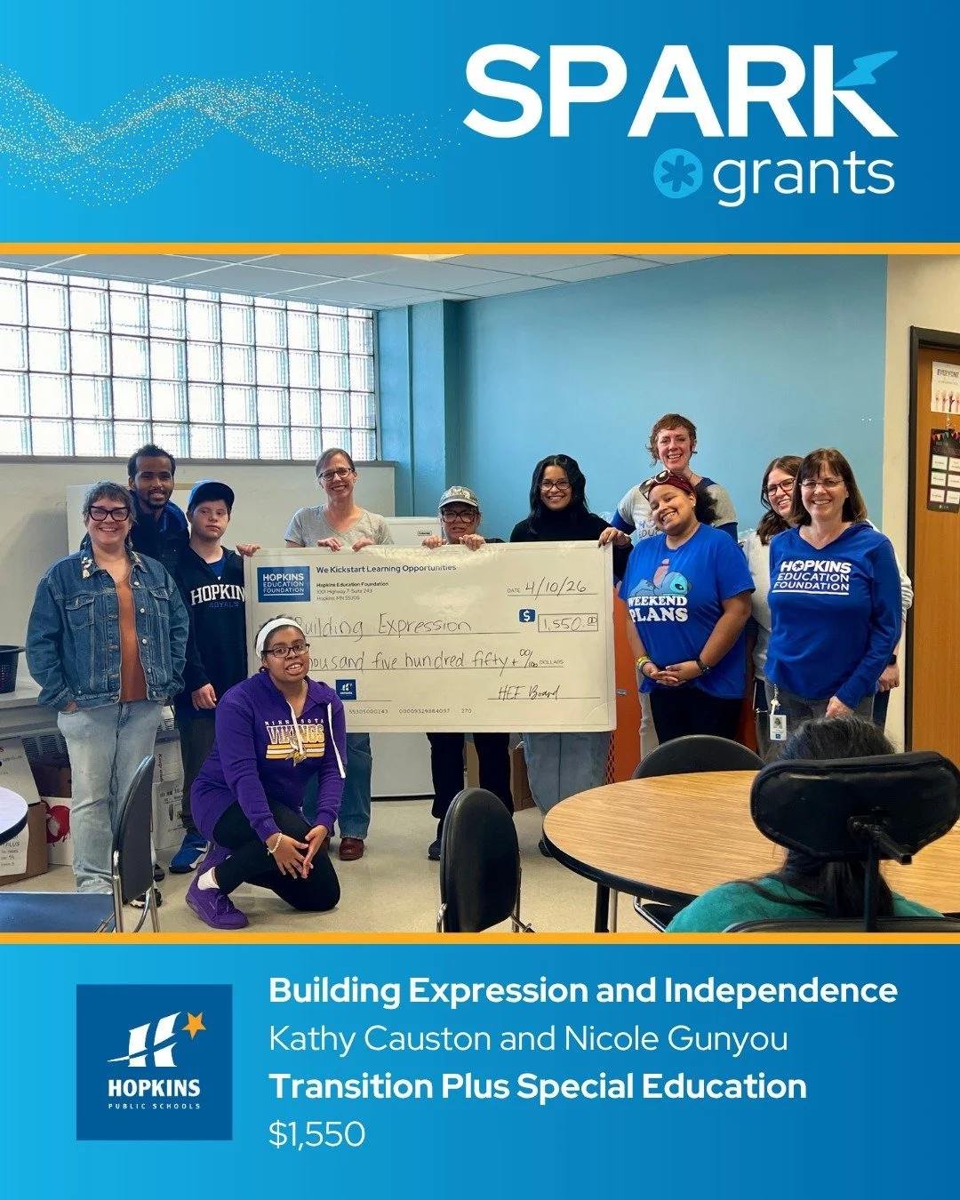 SPARK GRANT SPOTLIGHT
🖼️ Transition Plus is expanding access to art with adaptive tools and sensory-friendly supplies for students ages 18&ndash;22, thanks to Kathy Causton and Nicole Gunyou. Art is a powerful way to communicate, build confidence, a