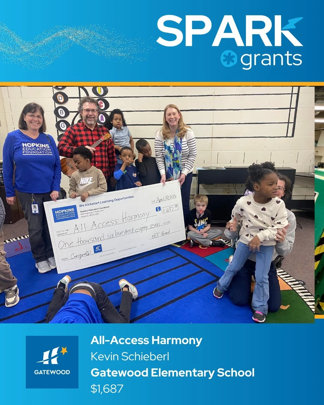 🎶 @gatewood_elementary music specialist Kevin Schieberl is bringing music education to all by adding adaptive and electronic instruments so every student can participate. With switch-adapted tools and electronic instruments, students can create and 