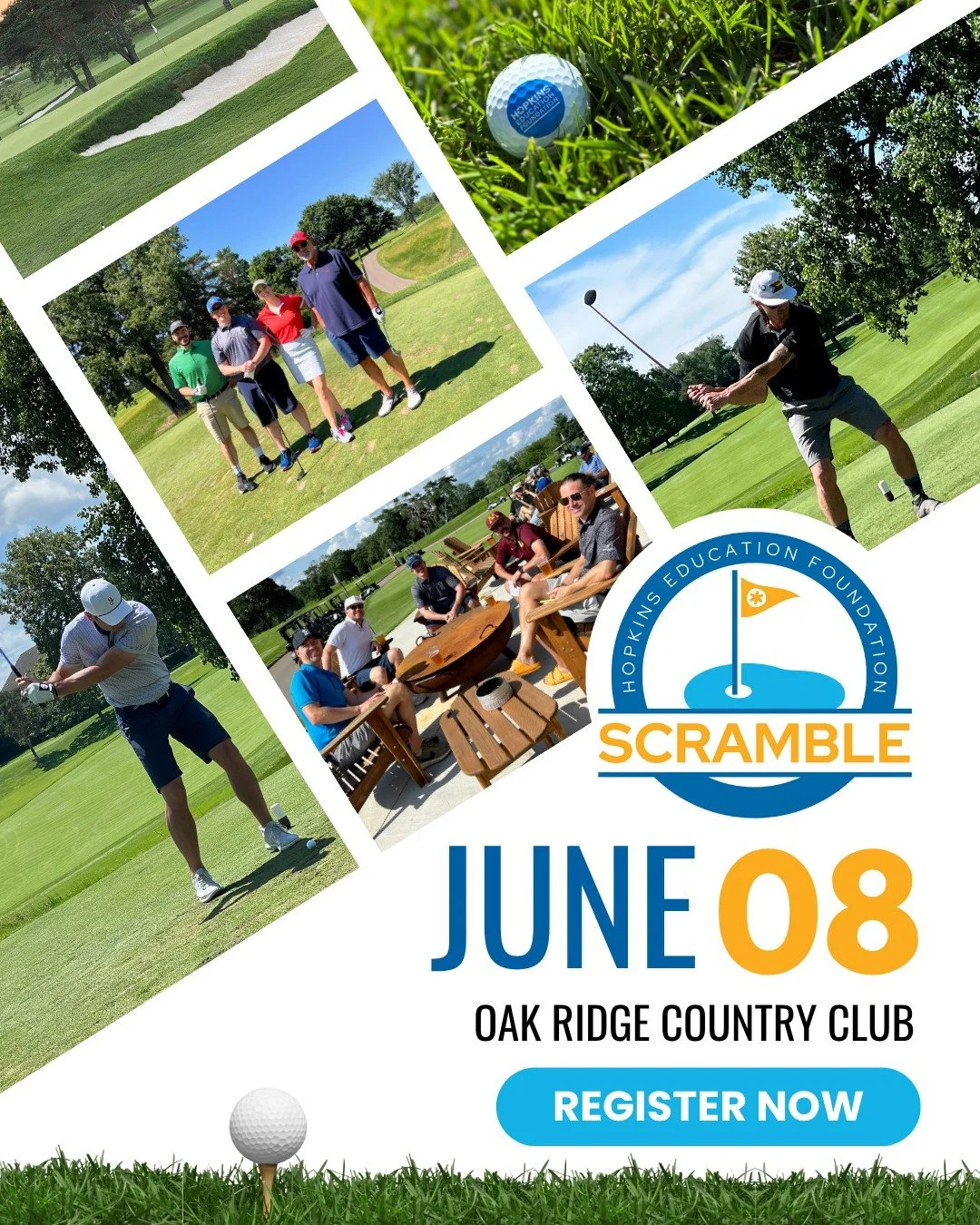 ⛳ Tee up for Hopkins schools on the beautifully maintained championship greens of @oakridgemn on Monday, June 8. Whether you're a seasoned pro or a casual player, the Hopkins Education Foundation Golf Scramble promises a day full of fun, friendly com