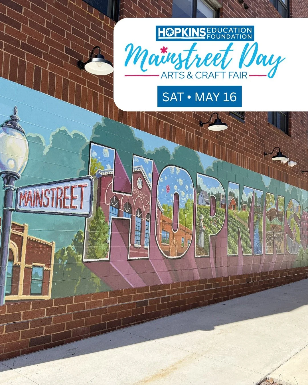 The countdown to @mainstreetdayhopkins Arts &amp; Craft Fair is on. Join us on May 16 as we fill Mainstreet in Downtown Hopkins with arts, crafts, food trucks, music, and family fun. Make sure your friends and family know to join you at Mainstreet Da