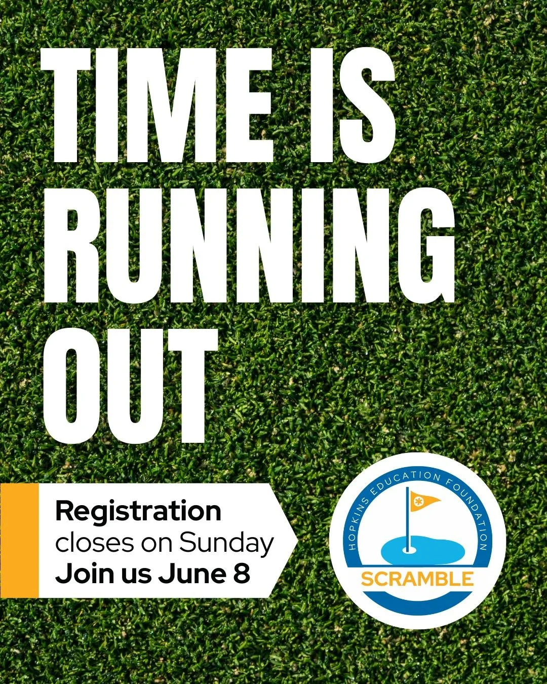 Tomorrow at midnight is the last chance to register for the HEF Golf Scramble 2026! Join us Monday, June 8, at @oakridgemn to play 18 holes for a good cause. Scramble starts at 11 a.m. and will include some fun along the way. Finish off the day with 