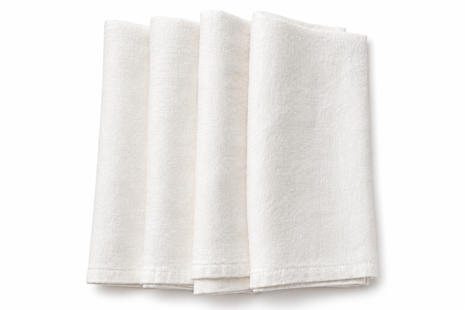 White Linen Napkin Set