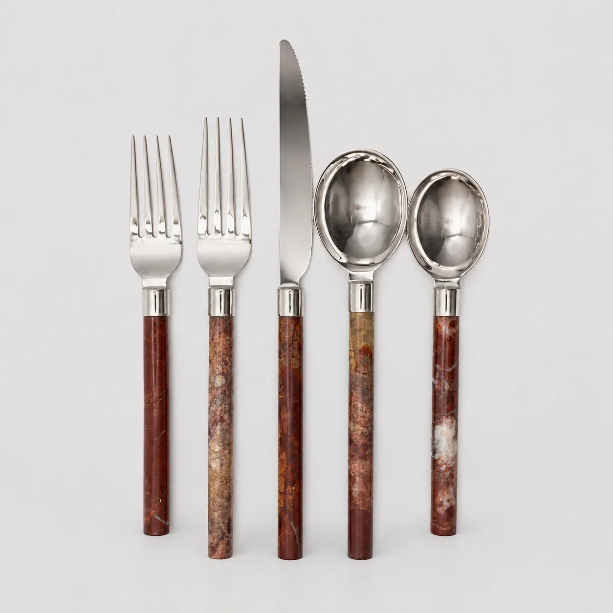 Red Jasper Cutlery Set