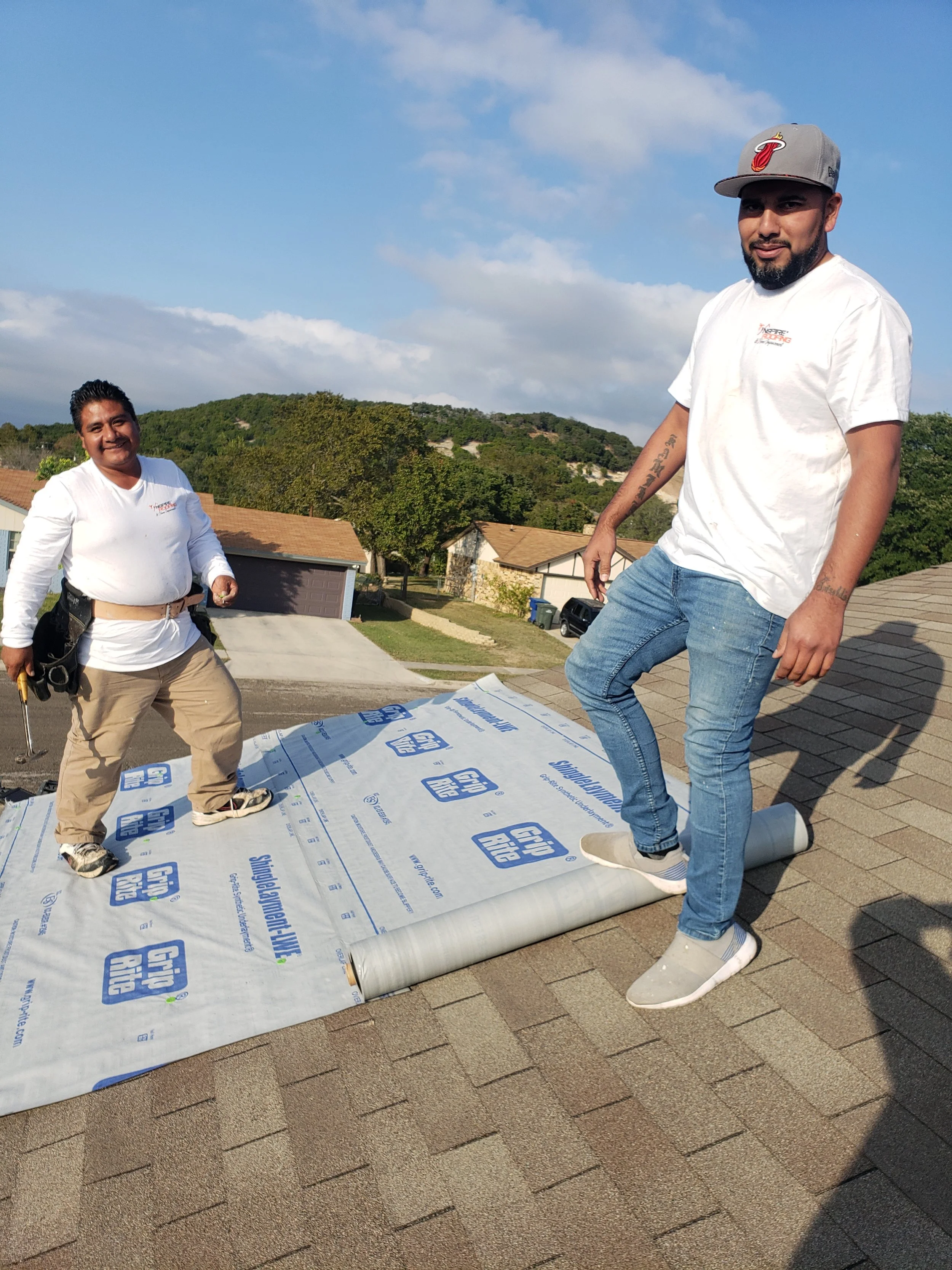 Securing a large-scale emergency tarp to protect this Waco home after a major roof failure. Our priority is a tight, professional seal that holds up against the wind and rain until we can begin the full restoration process