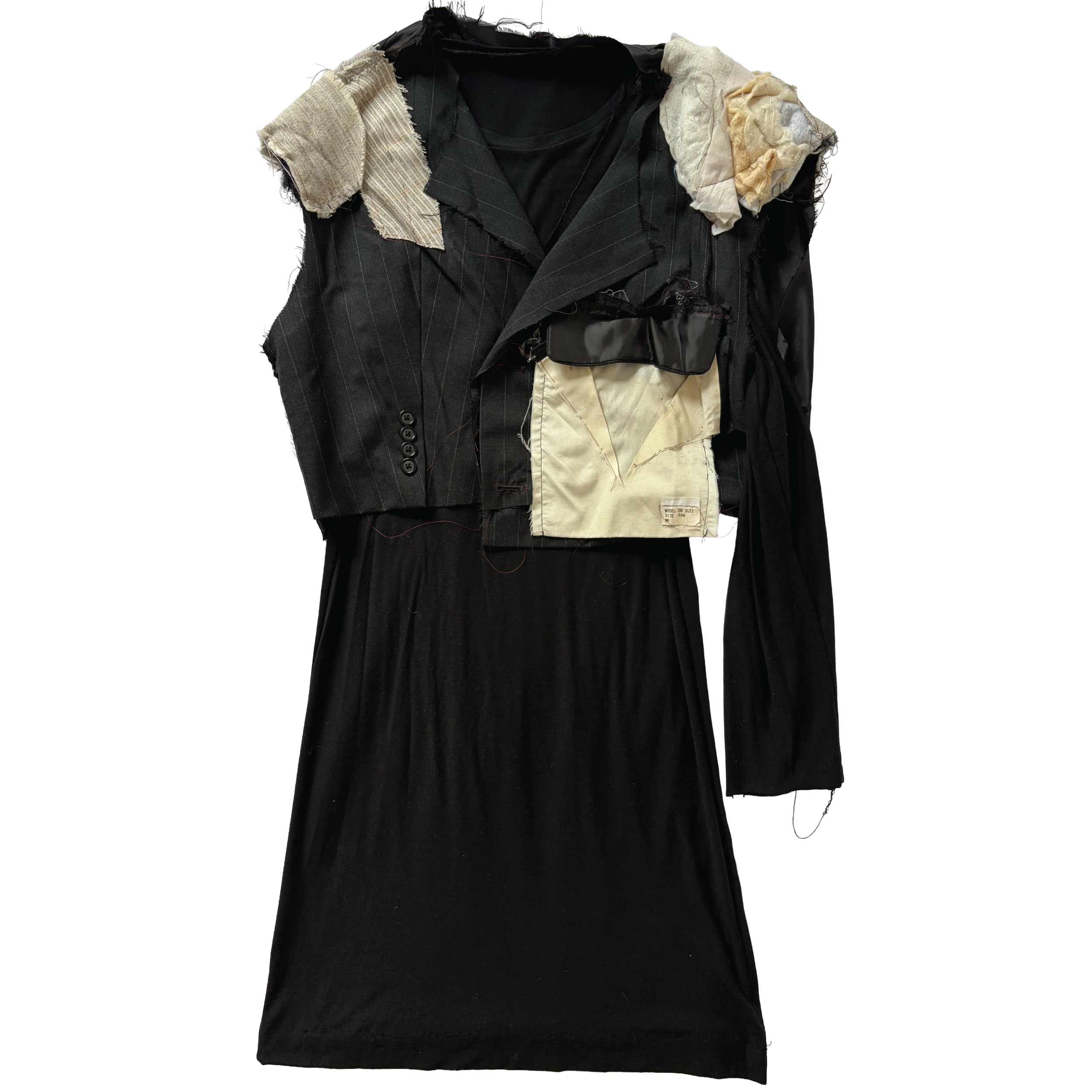 PRESTYLED ASYMMETRICAL DRESS WITH VEST