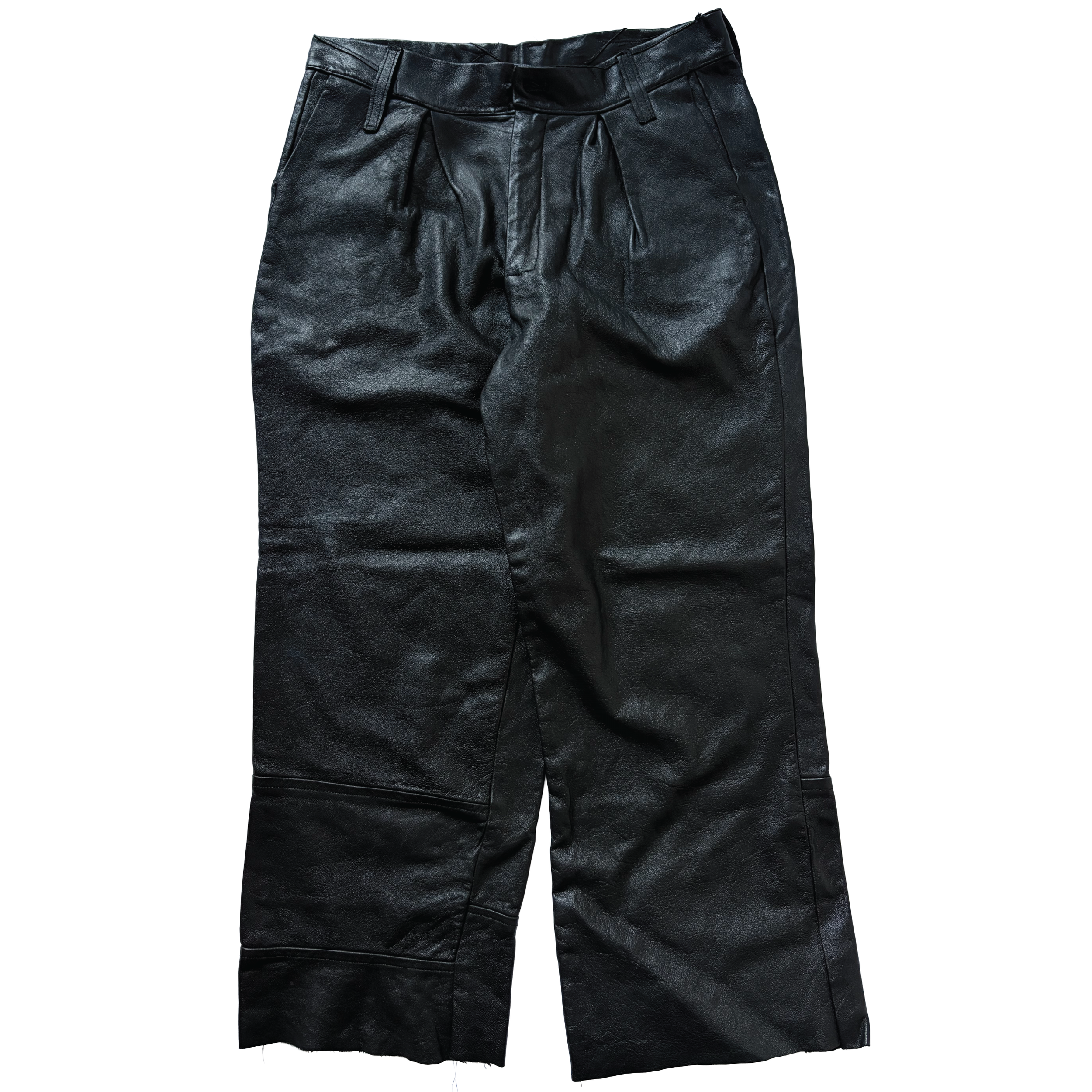 PLEATED LEATHER PANT