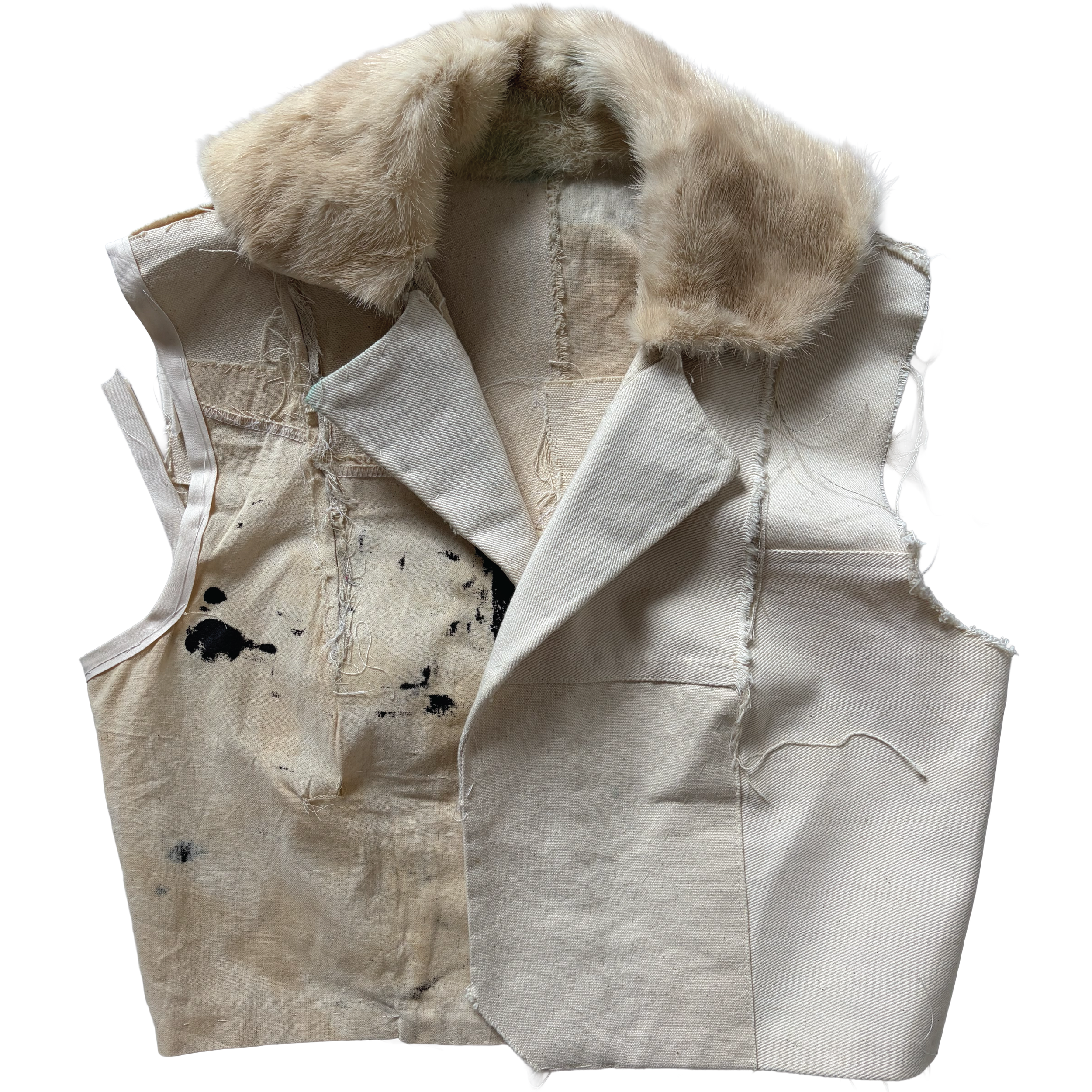 CANVAS &amp; MINK VEST