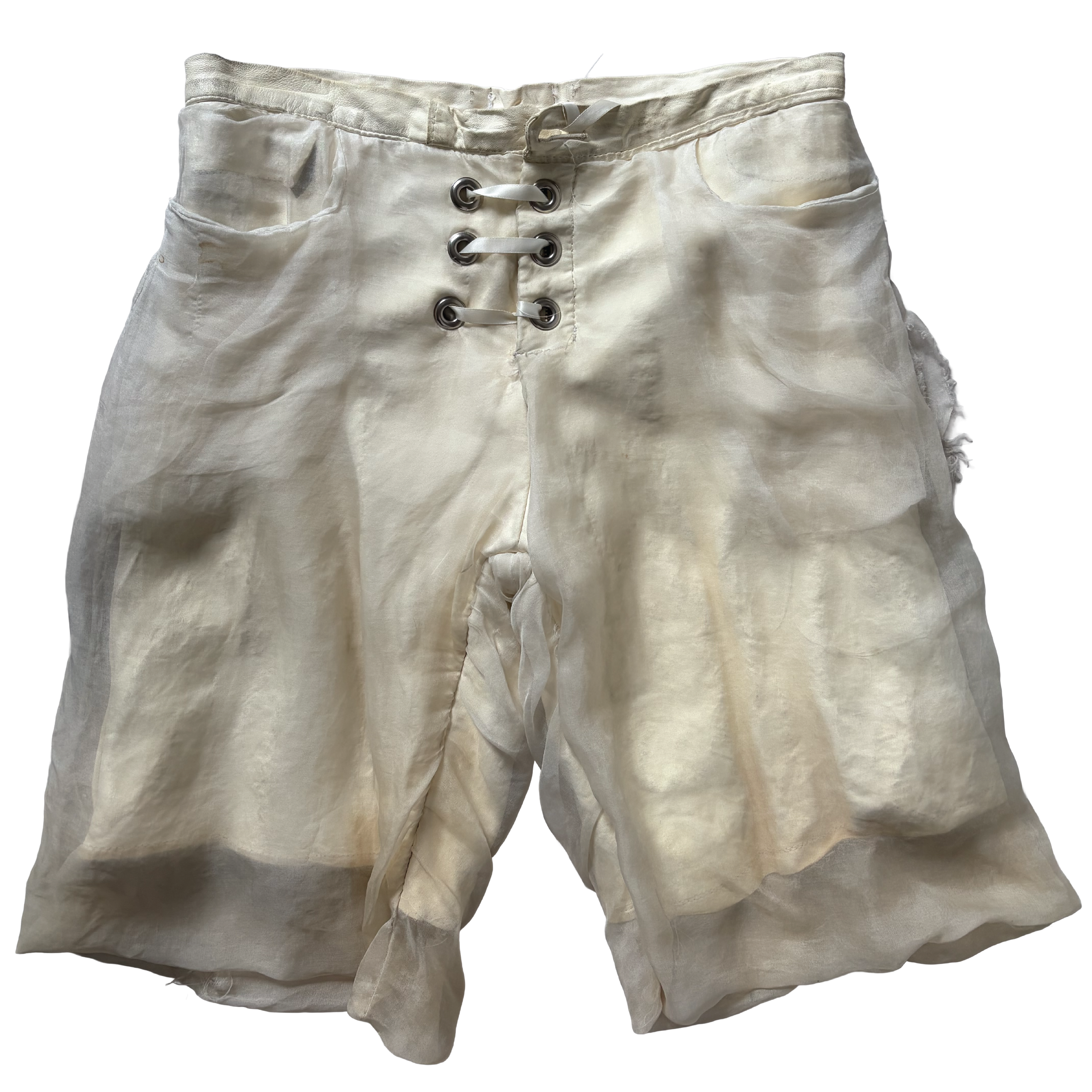 ORGANZA &amp; LEATHER CORSET SHORT