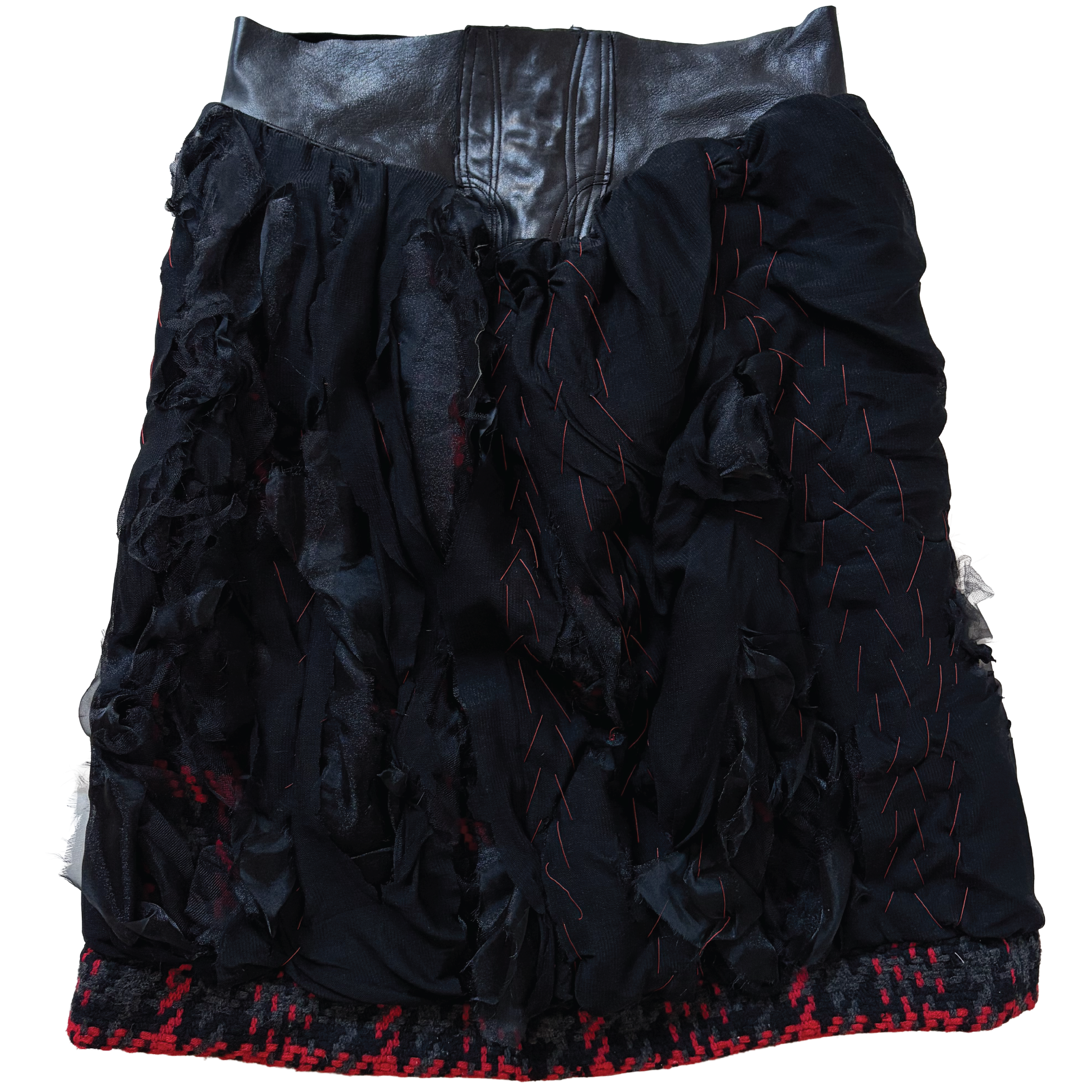 DISTRESSED UNDERWEAR SKIRT