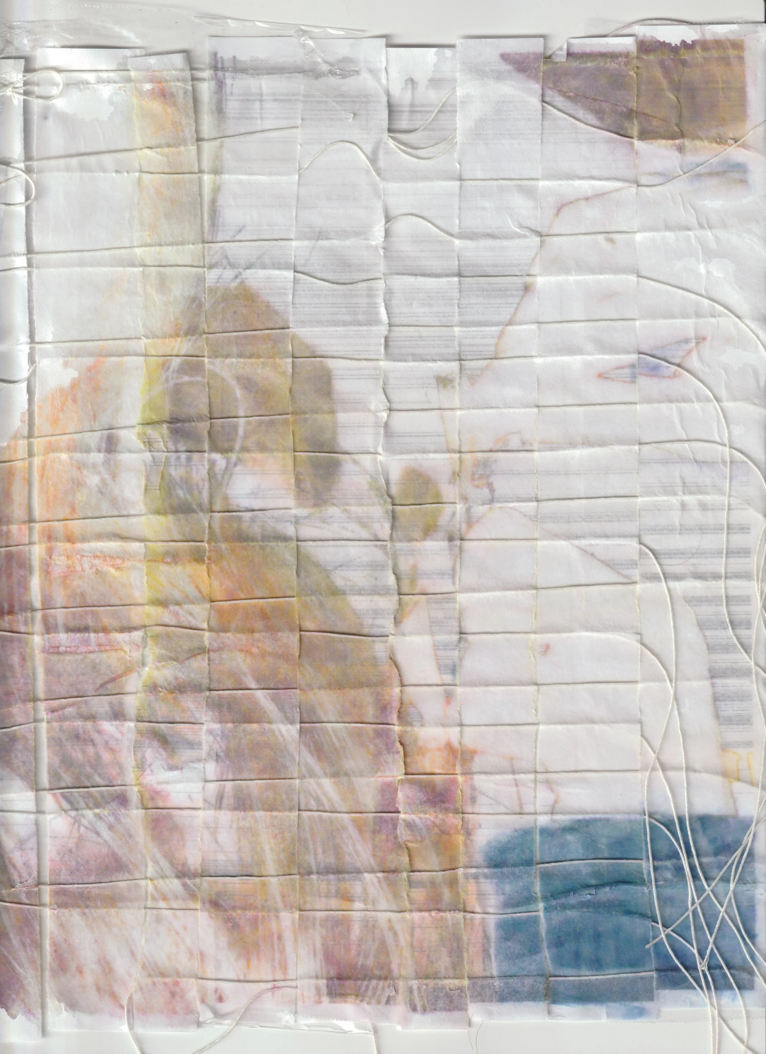 woven image created on loom and laminated.